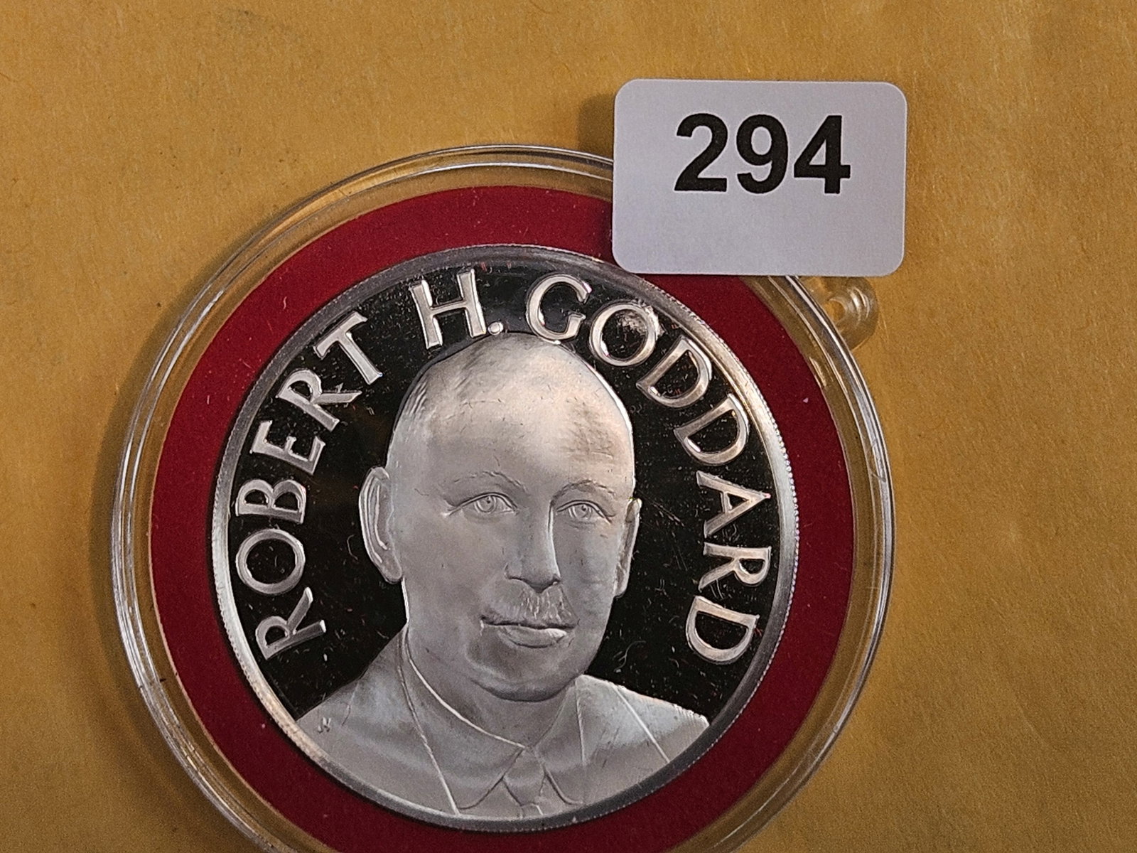 GEM Proof Deep Cameo Robert Goddard Sterling Silver Round: Weighs 22 grams
