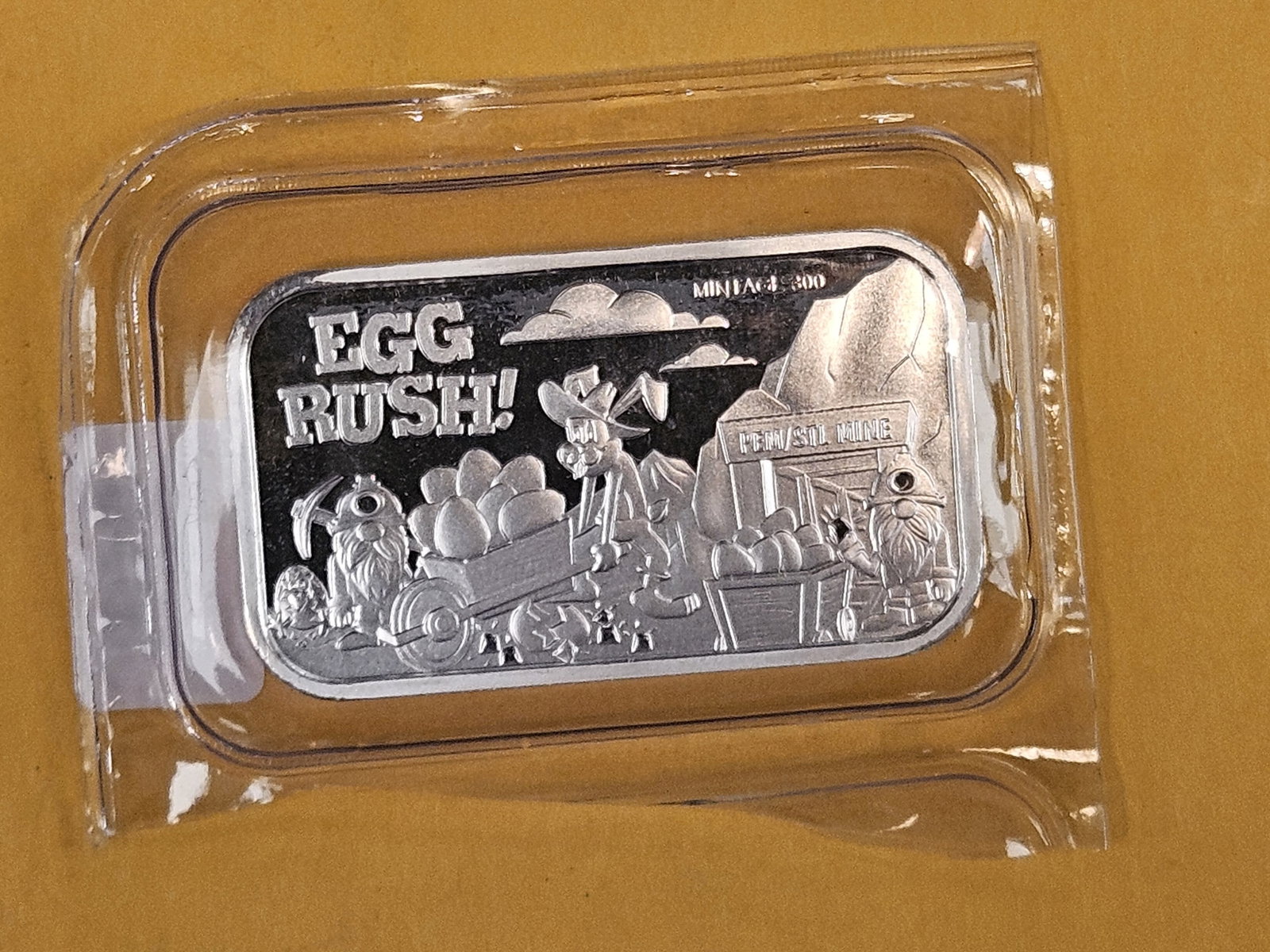 One Troy ounce .999 fine silver proof art bar - 2
