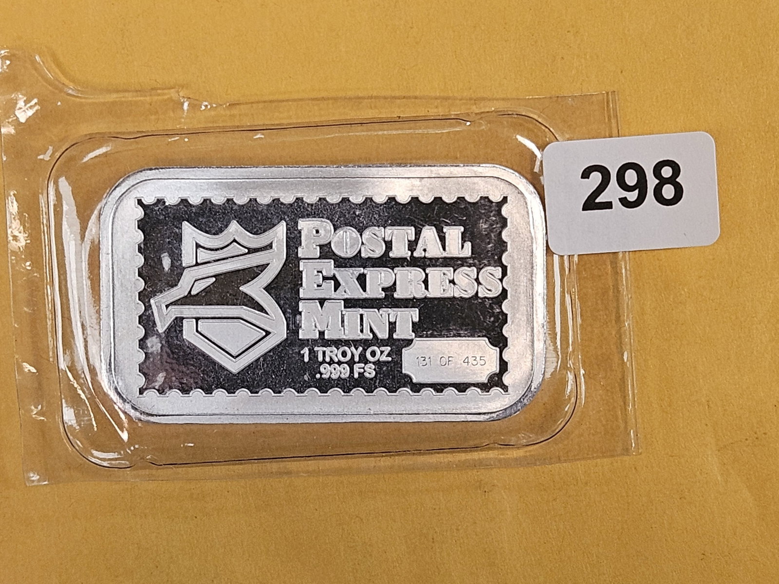 One Troy ounce .999 fine silver proof art bar (1 of 2)