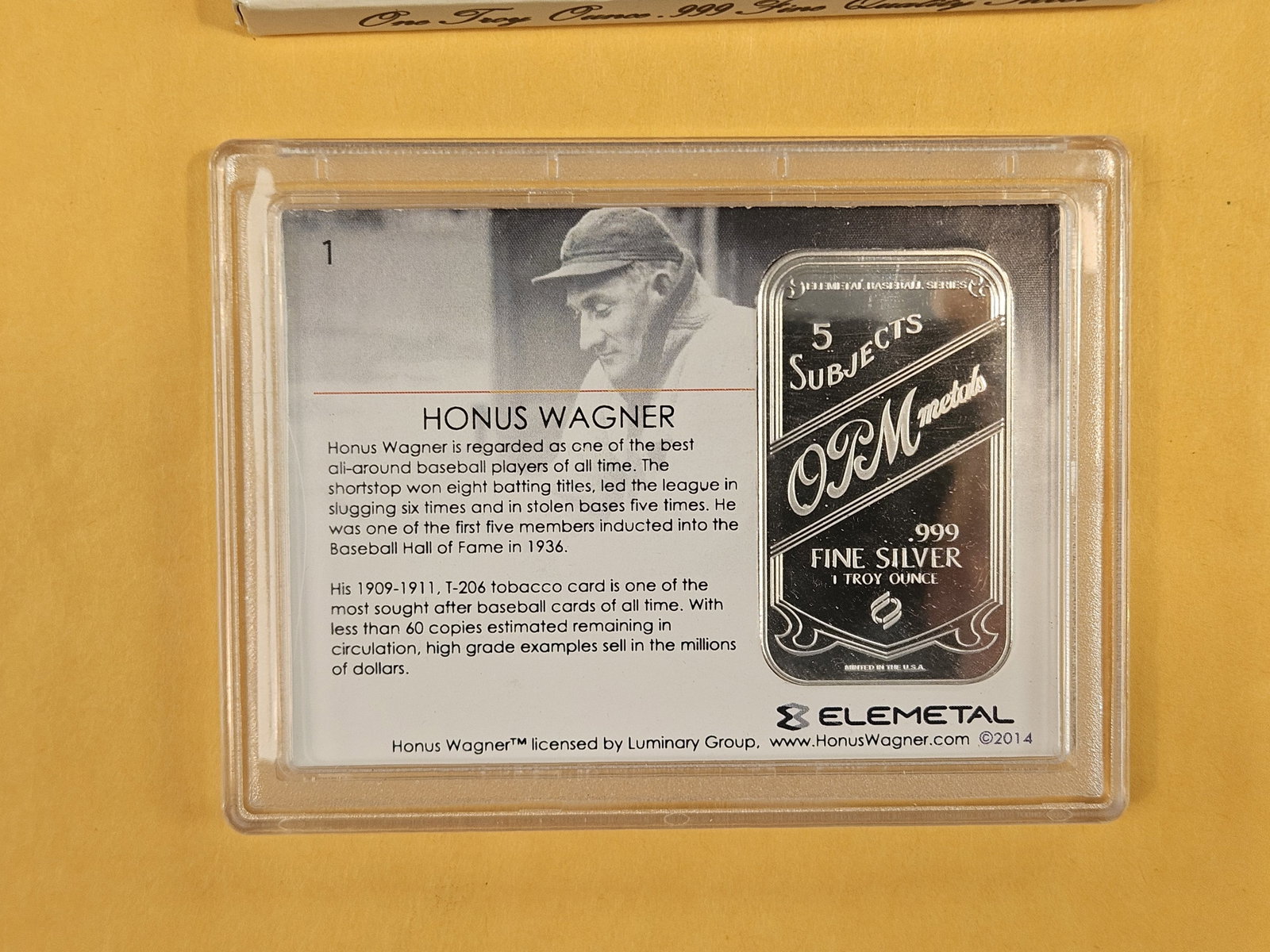One Troy ounce .999 fine silver proof art bar - 3