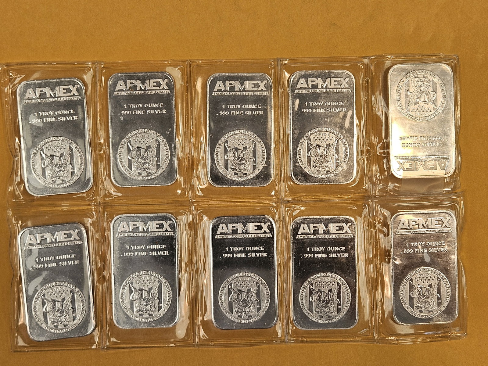 TEN 1-troy ounce .999 fine silver bars - 2