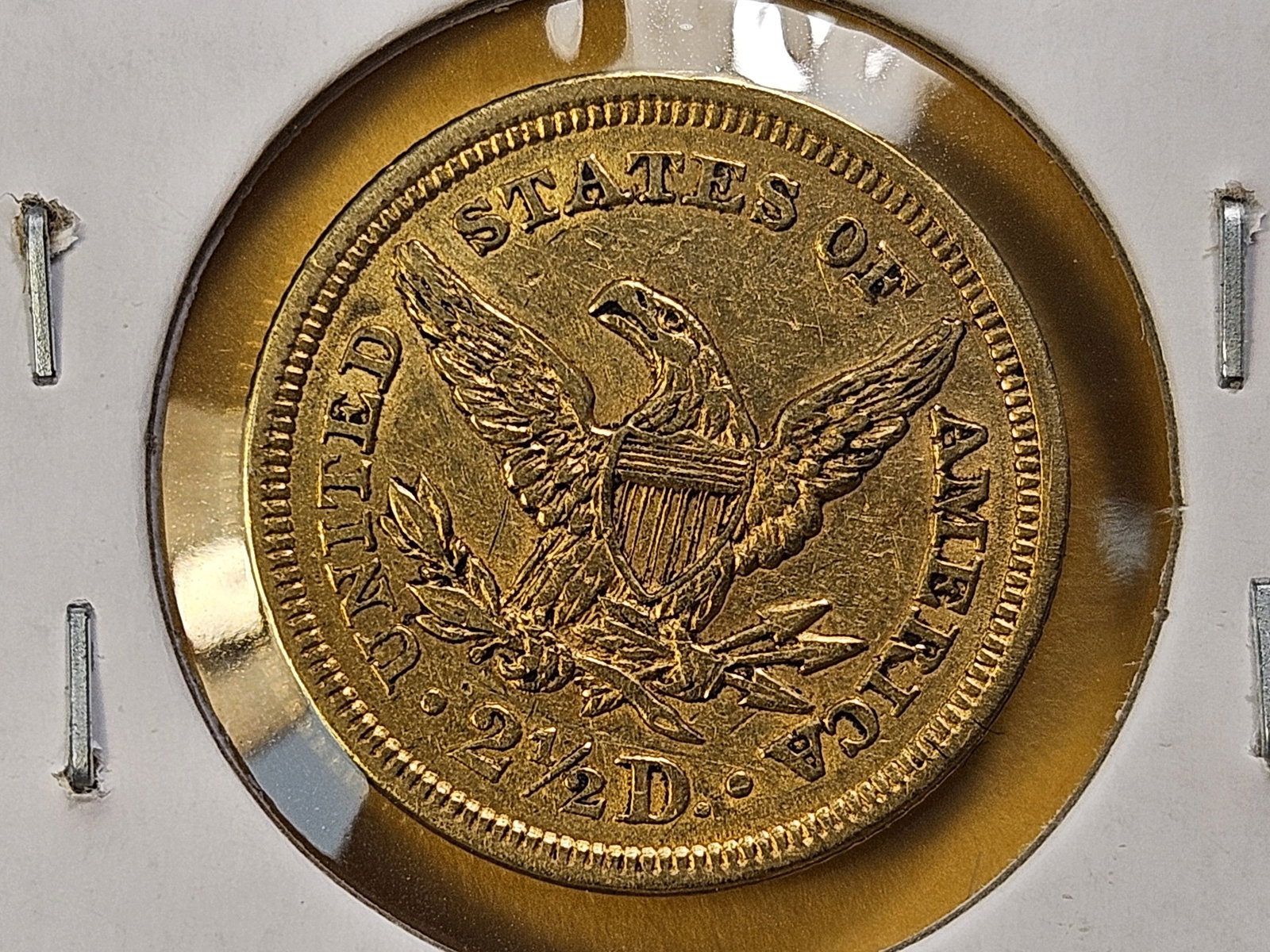GOLD! Brilliant About Uncirculated 1853 $2.5 Dollar Liberty Head Gold - 4