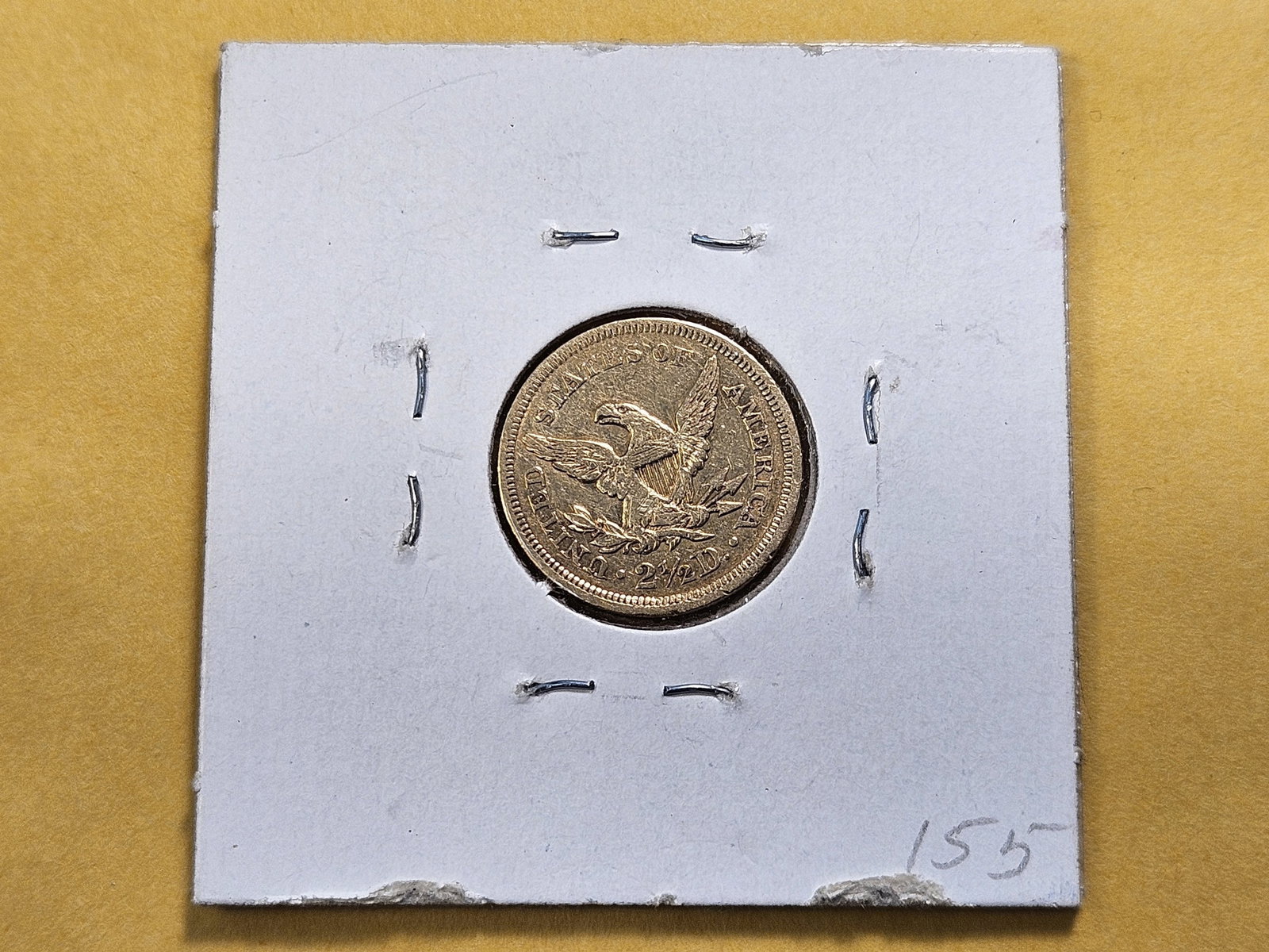 GOLD! Brilliant About Uncirculated 1856 $2.5 Dollar Liberty Head Gold - 3