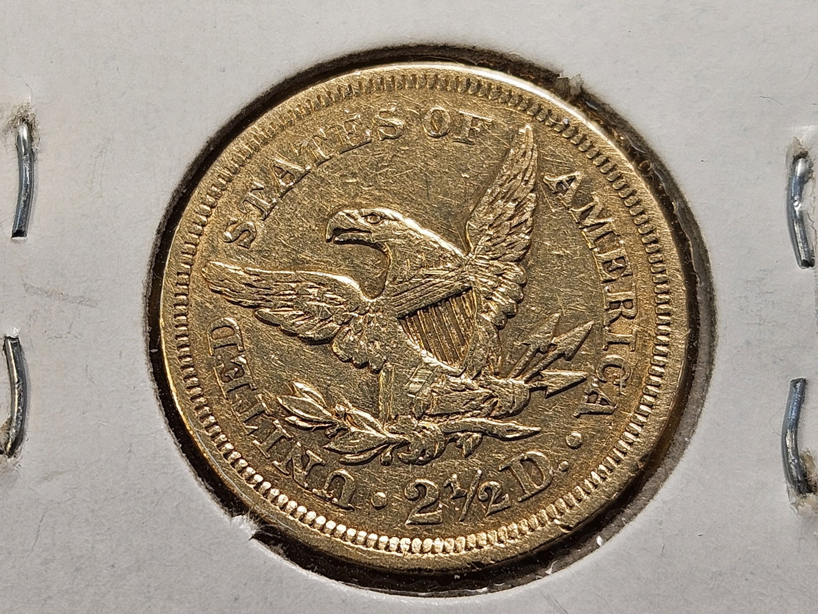 GOLD! Brilliant About Uncirculated 1856 $2.5 Dollar Liberty Head Gold - 4