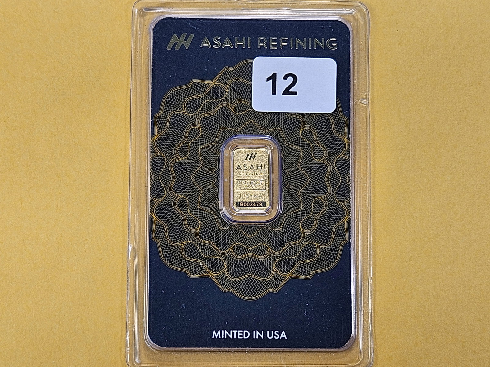 GOLD! Asahi Refining One Gram .999 Fine Gold Bar - 2