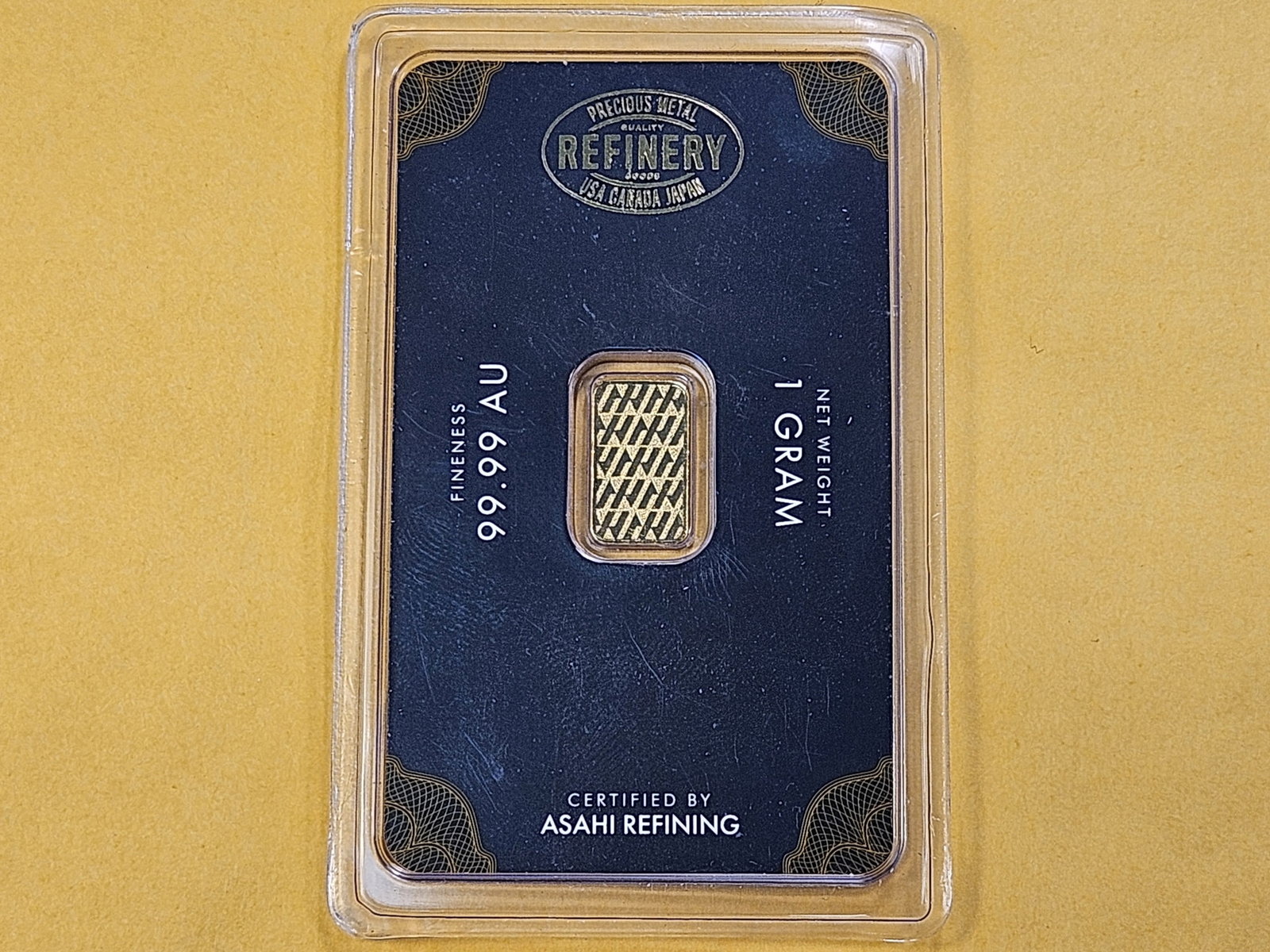 GOLD! Asahi Refining One Gram .999 Fine Gold Bar - 3