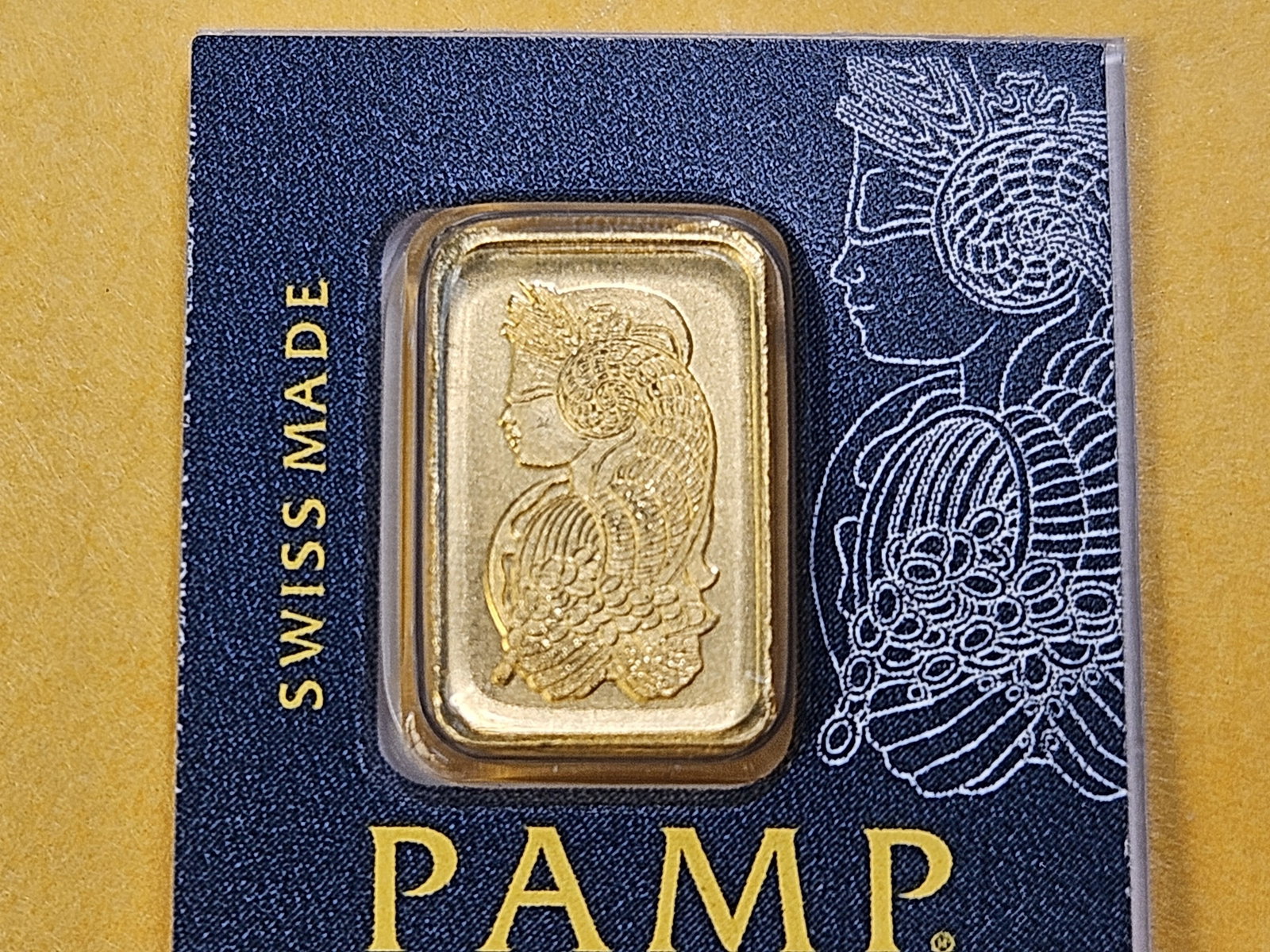 GOLD! PAMP Suisse One Gram .999 Fine Gold Bar: In Veriscan Certified Assay Card