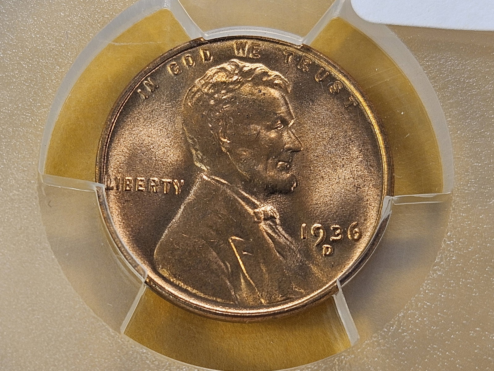 GEM! PCGS 1936-D Lincoln Wheat Cent in Mint State 66 Red: Super Gemmy!