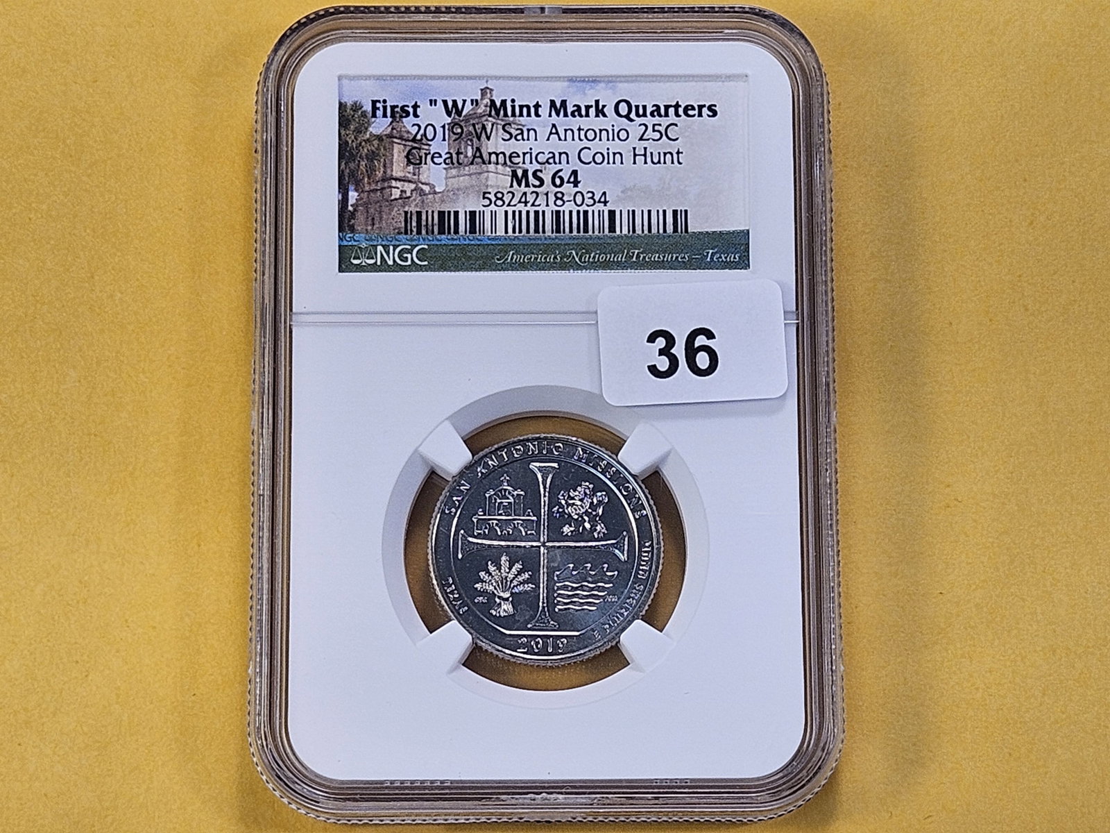 NGC 2019-W Washington Quarter in Mint State 64 - 2