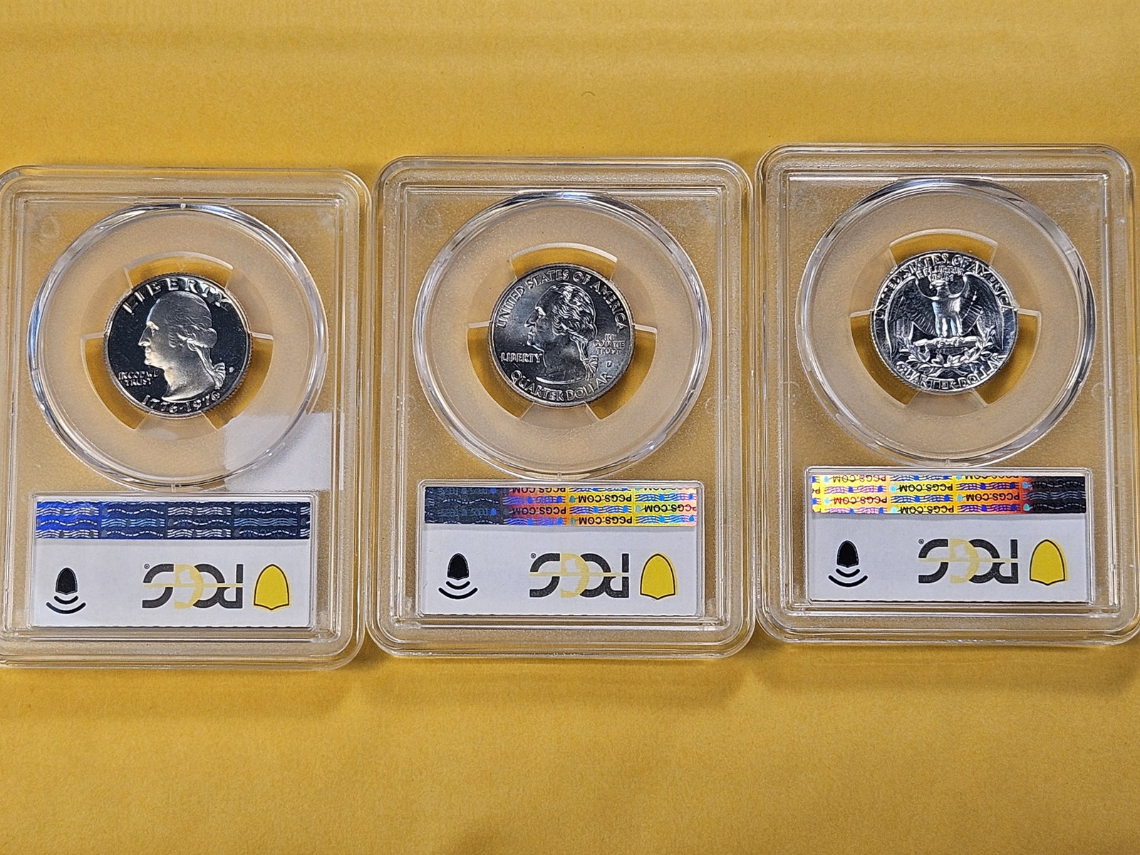 GEM! Three PCGS Washington Quarters - 5