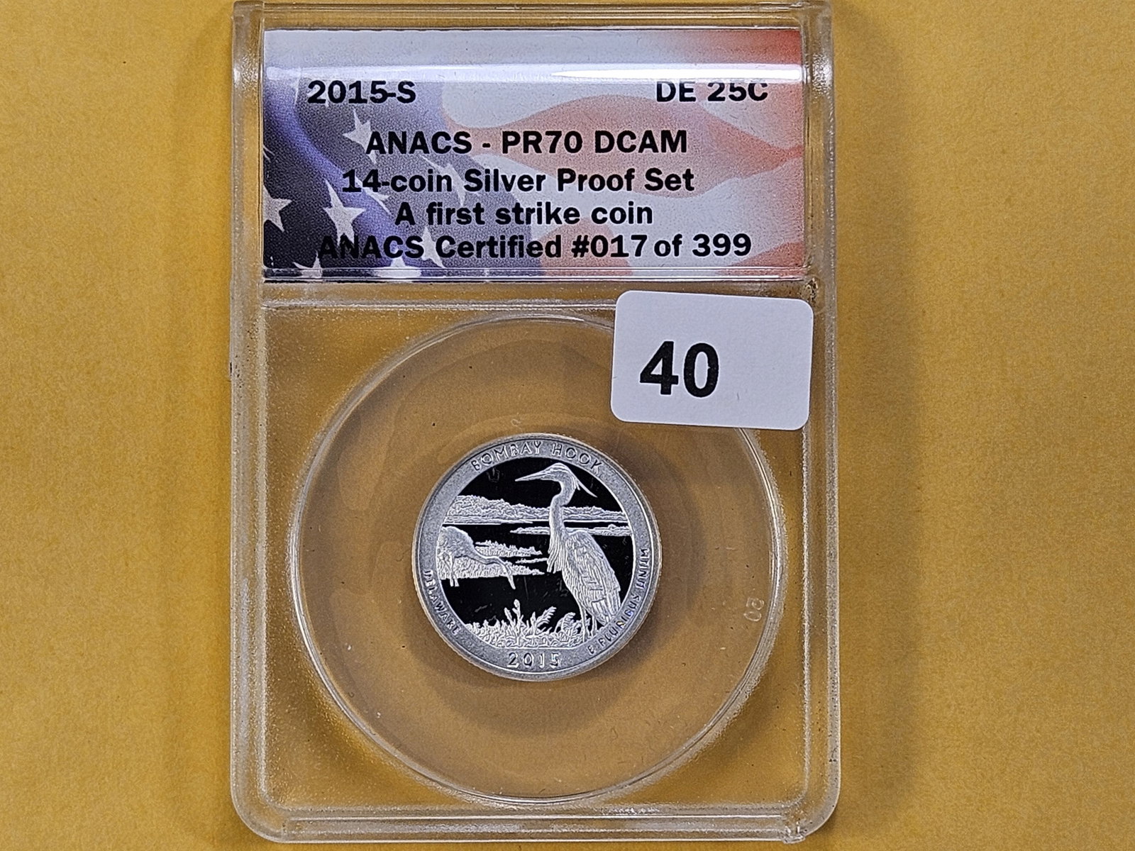 PERFECT GRADE! ANACS 2015-S Washington Silver Quarter in Proof 70 Deep Cameo - 2