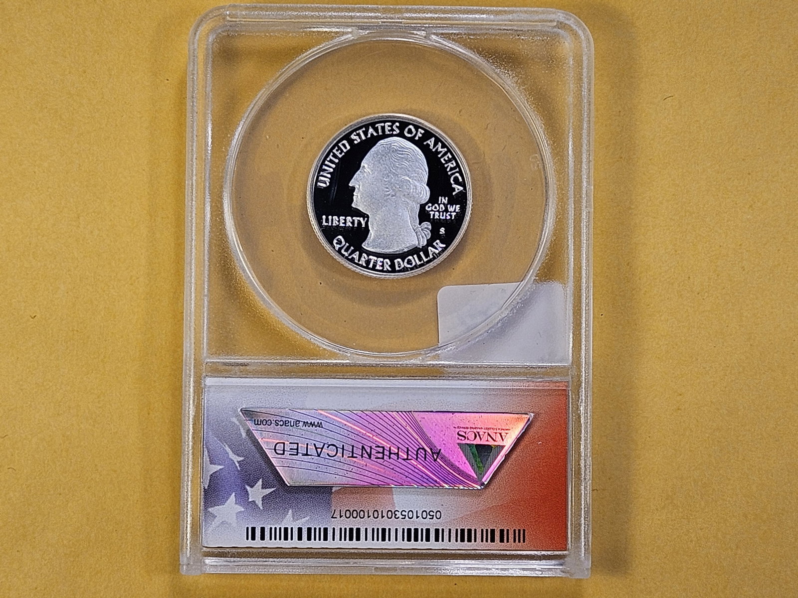 PERFECT GRADE! ANACS 2015-S Washington Silver Quarter in Proof 70 Deep Cameo - 3
