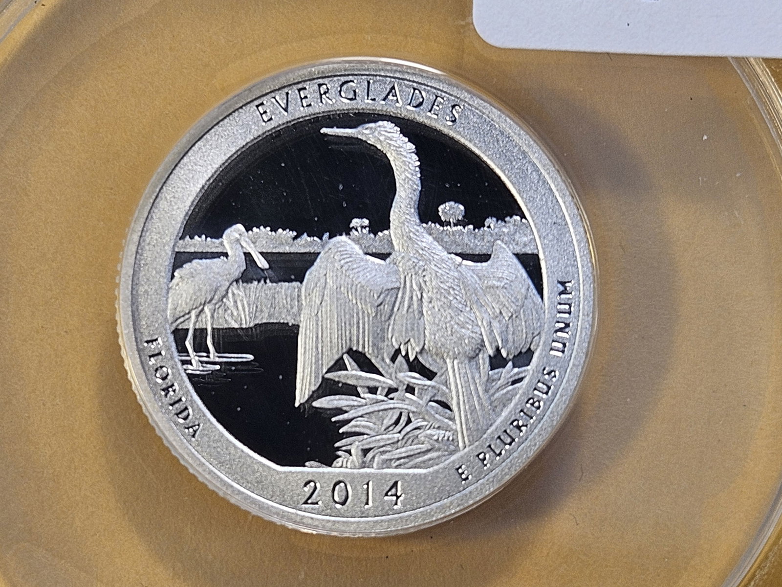 PERFECT GRADE! ANACS 2014-S Washington Silver Quarter in Proof 70 Deep Cameo: First Strike Coin! Perfect Grade!