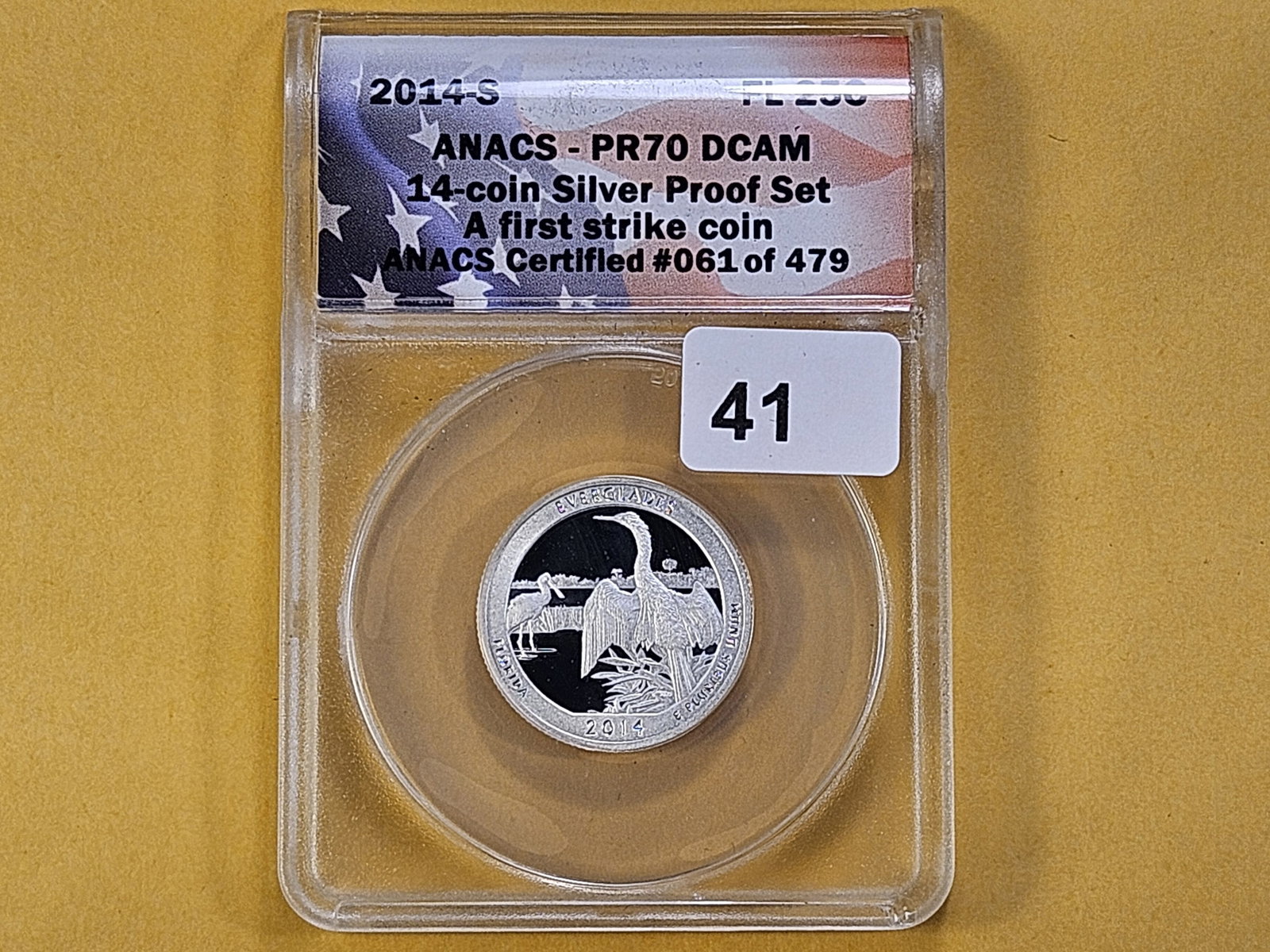 PERFECT GRADE! ANACS 2014-S Washington Silver Quarter in Proof 70 Deep Cameo - 2