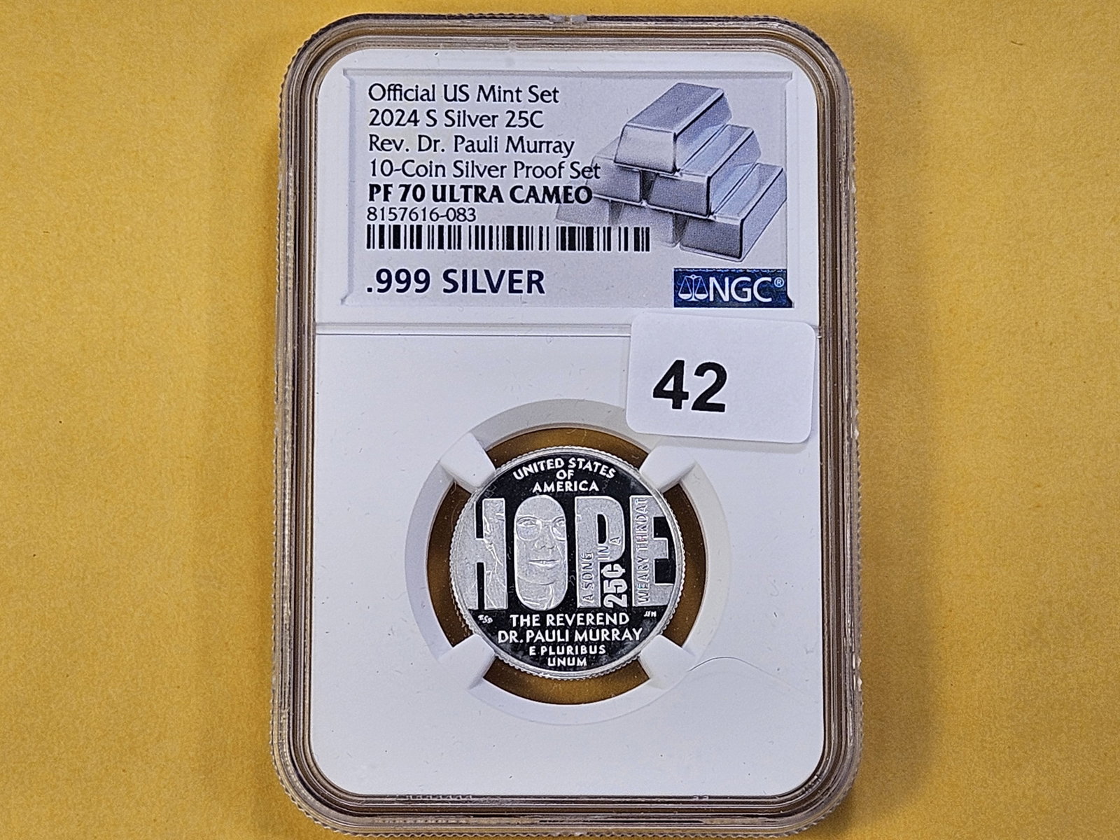 PERFECT GRADE! NGC 2024-S Washington Silver Quarter in Proof 70 Ultra Cameo - 2