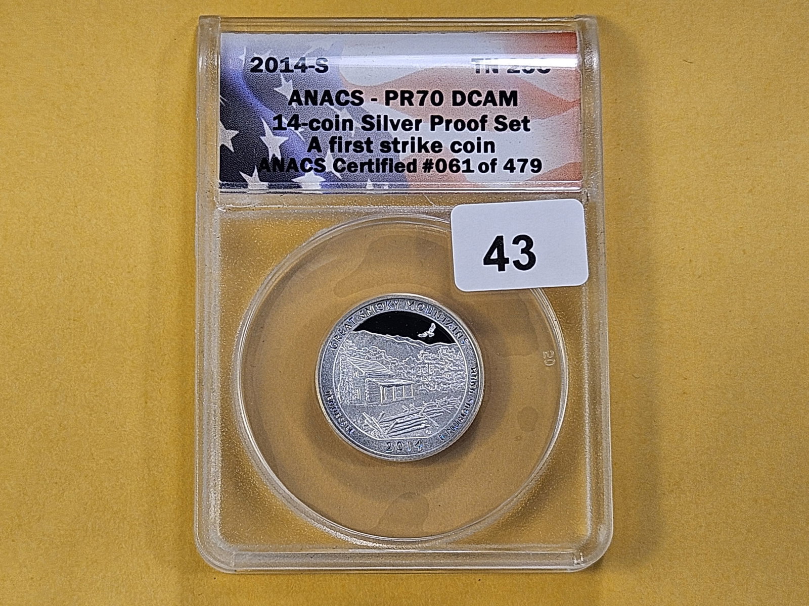 PERFECT GRADE! ANACS 2014-S Washington Silver Quarter in Proof 70 Deep Cameo - 2
