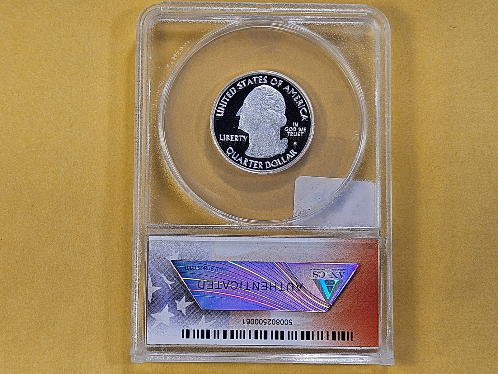 PERFECT GRADE! ANACS 2014-S Washington Silver Quarter in Proof 70 Deep Cameo - 3