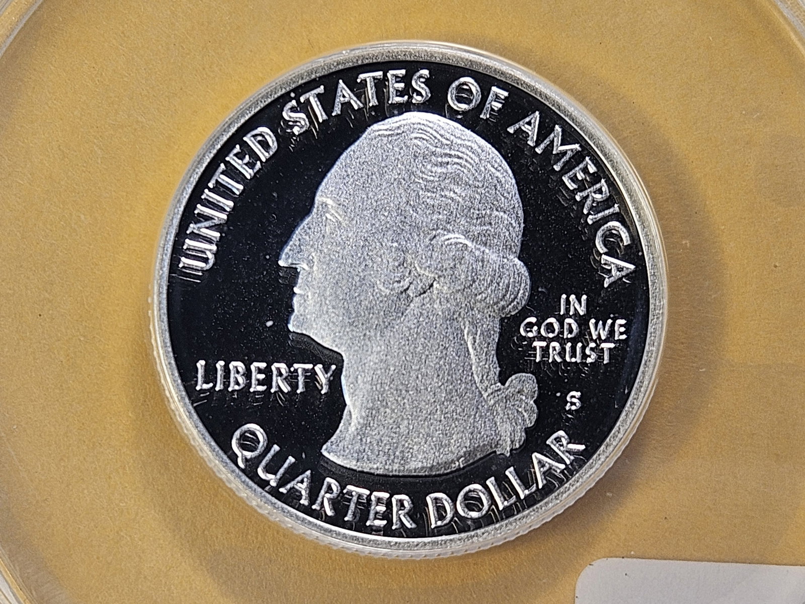 PERFECT GRADE! ANACS 2014-S Washington Silver Quarter in Proof 70 Deep Cameo - 4