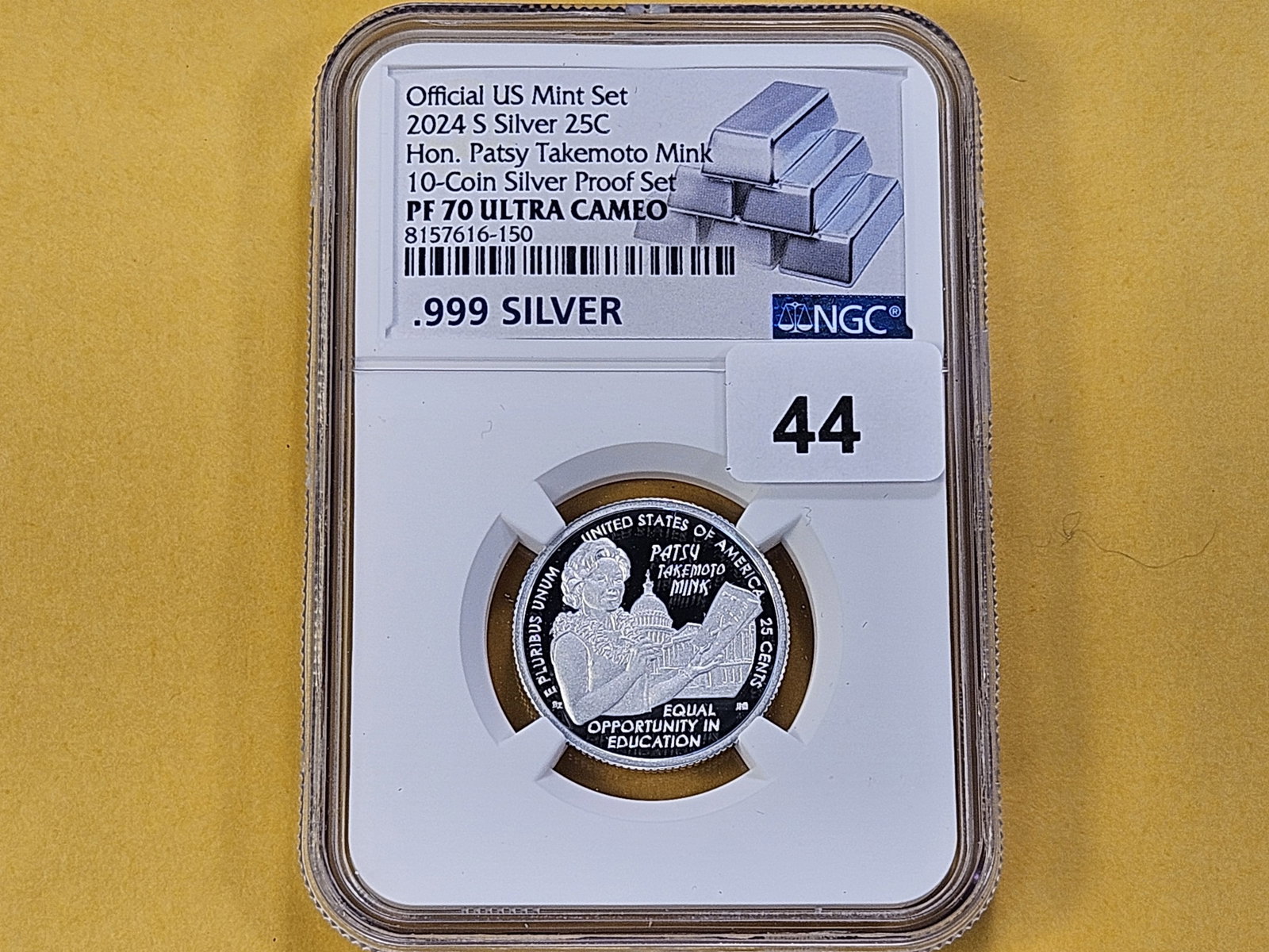 PERFECT GRADE! NGC 2024-S Washington Silver Quarter in Proof 70 Ultra Cameo - 2