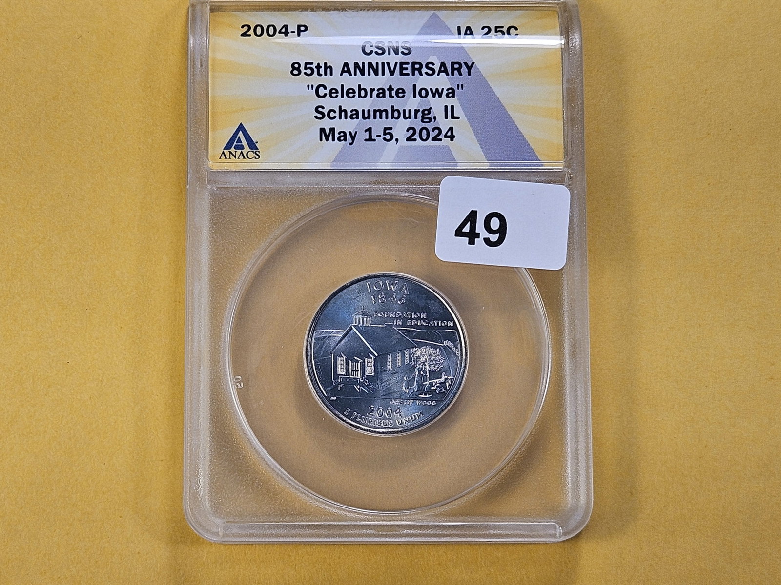 ANACS Slabbed 2004 Washington Statehood Quarter for the CSNS 85th Anniversary - 2