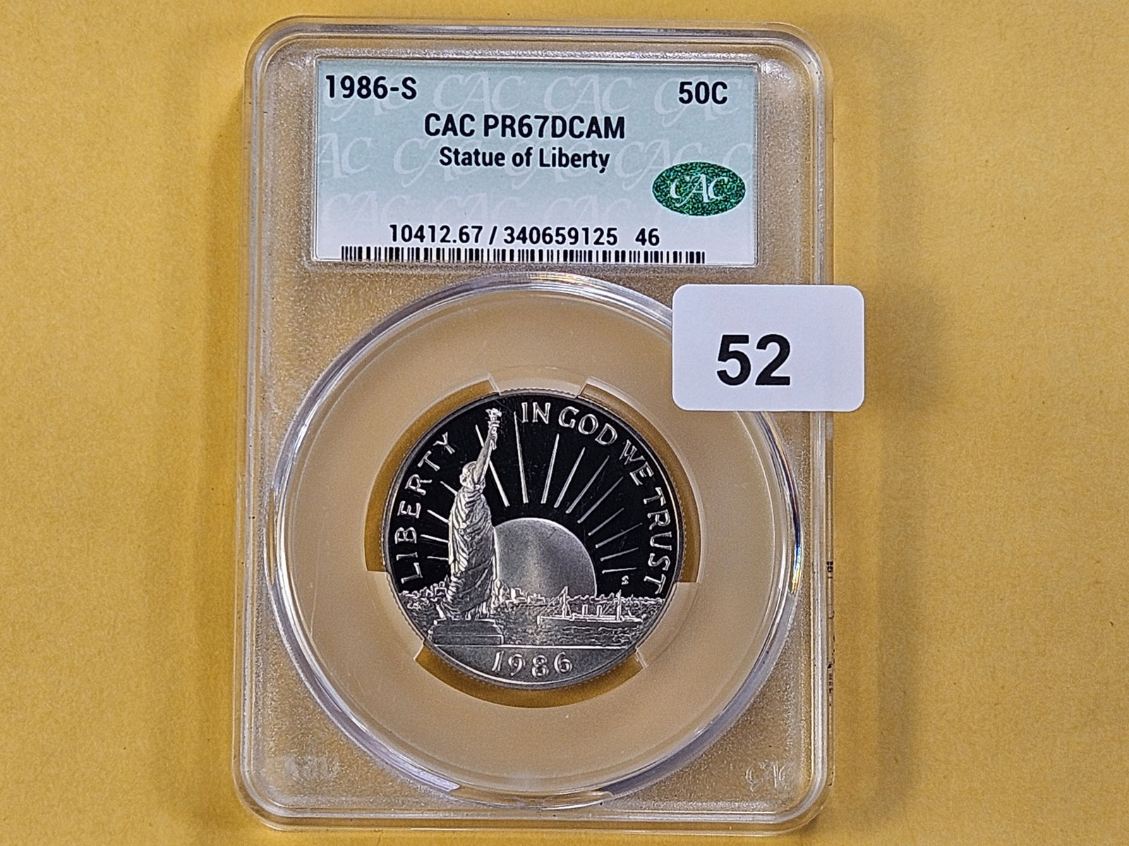 CACG 1986-S Commemorative Half Dollar in Proof 67 Deep Cameo - 2