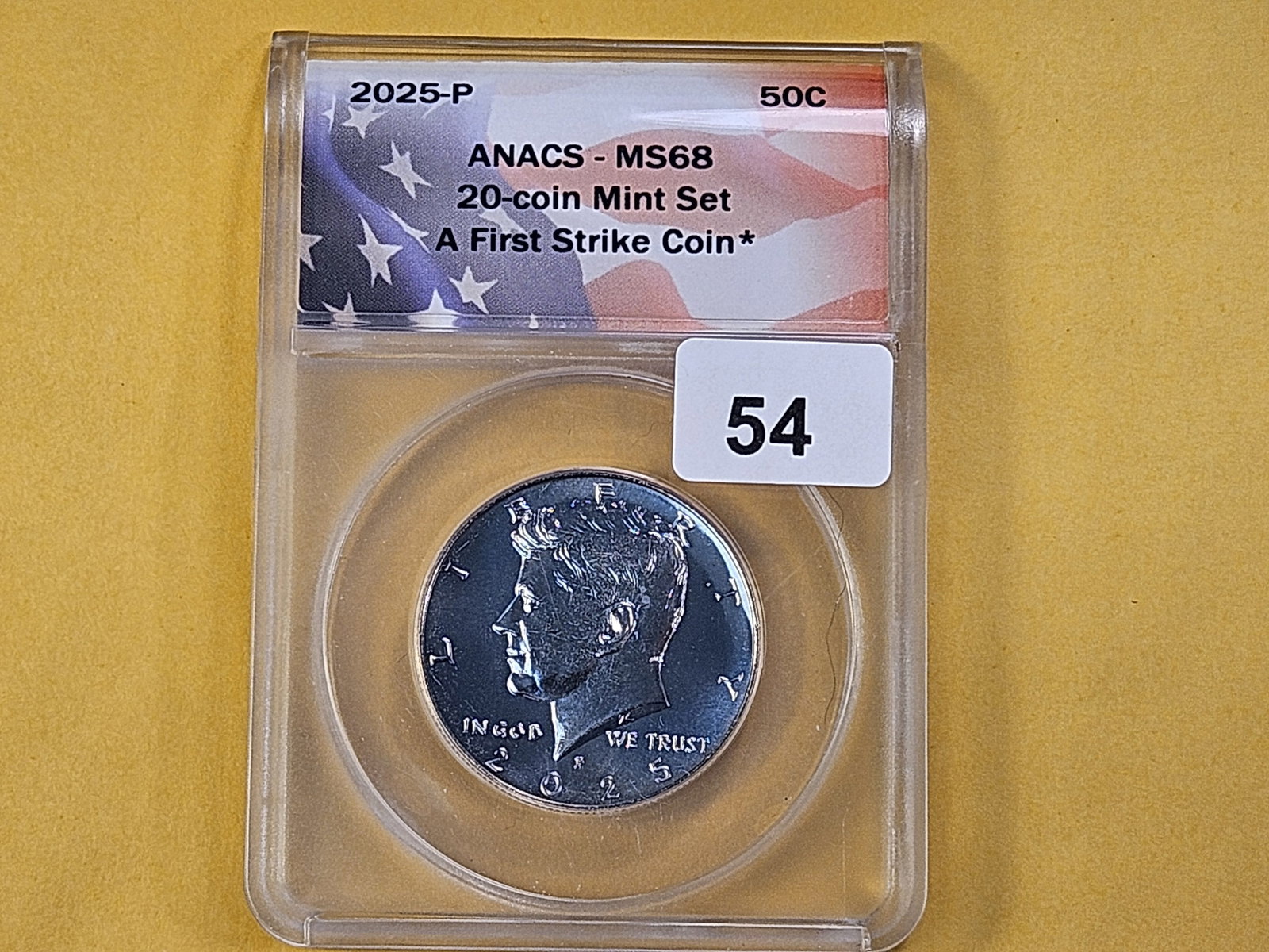 SUPERB GEM! ANACS 2025 Kennedy Half Dollar in Mint State 68 - 2