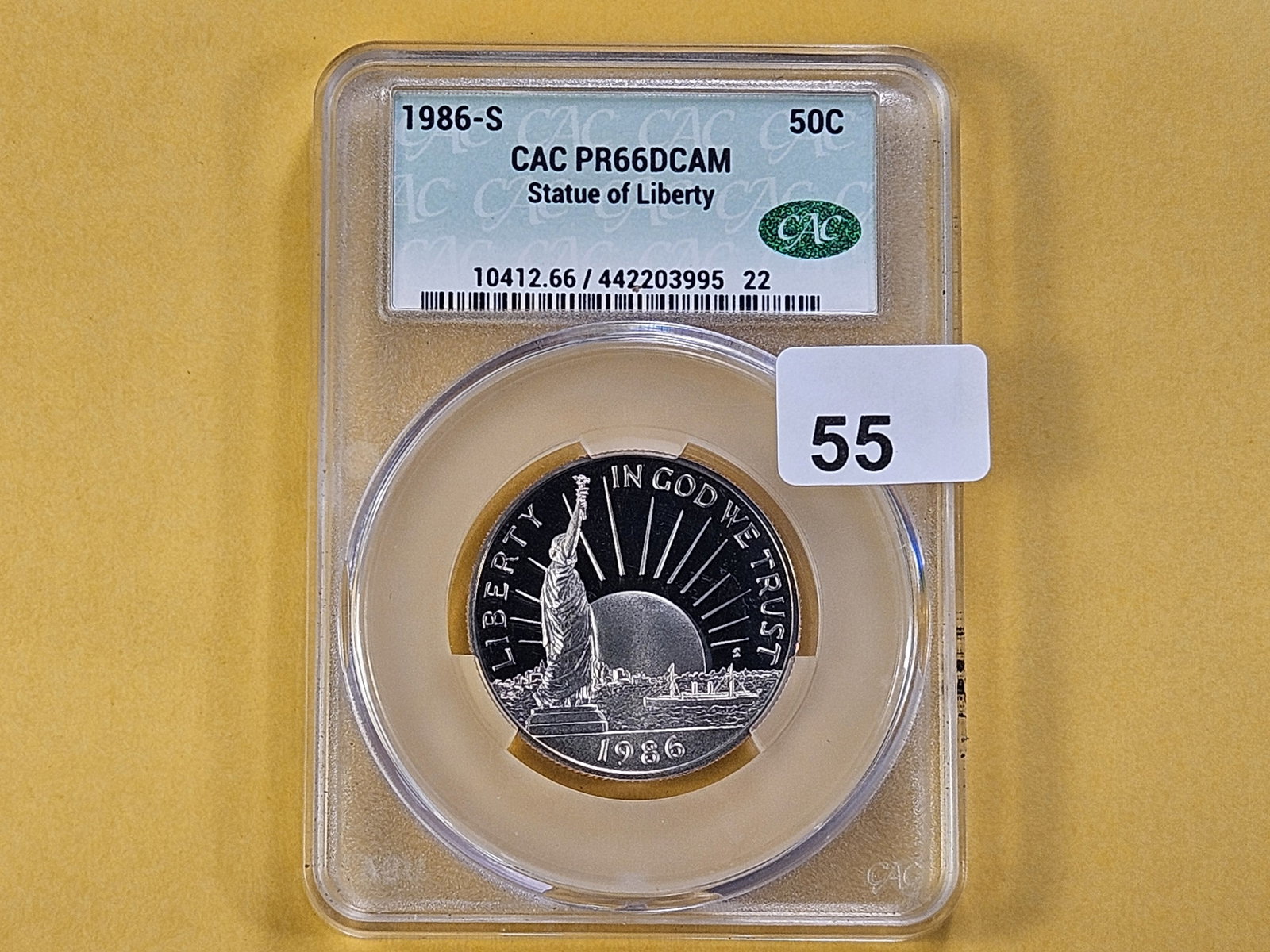 CACG 1986-S Commemorative Half Dollar in Proof 67 Deep Cameo - 2