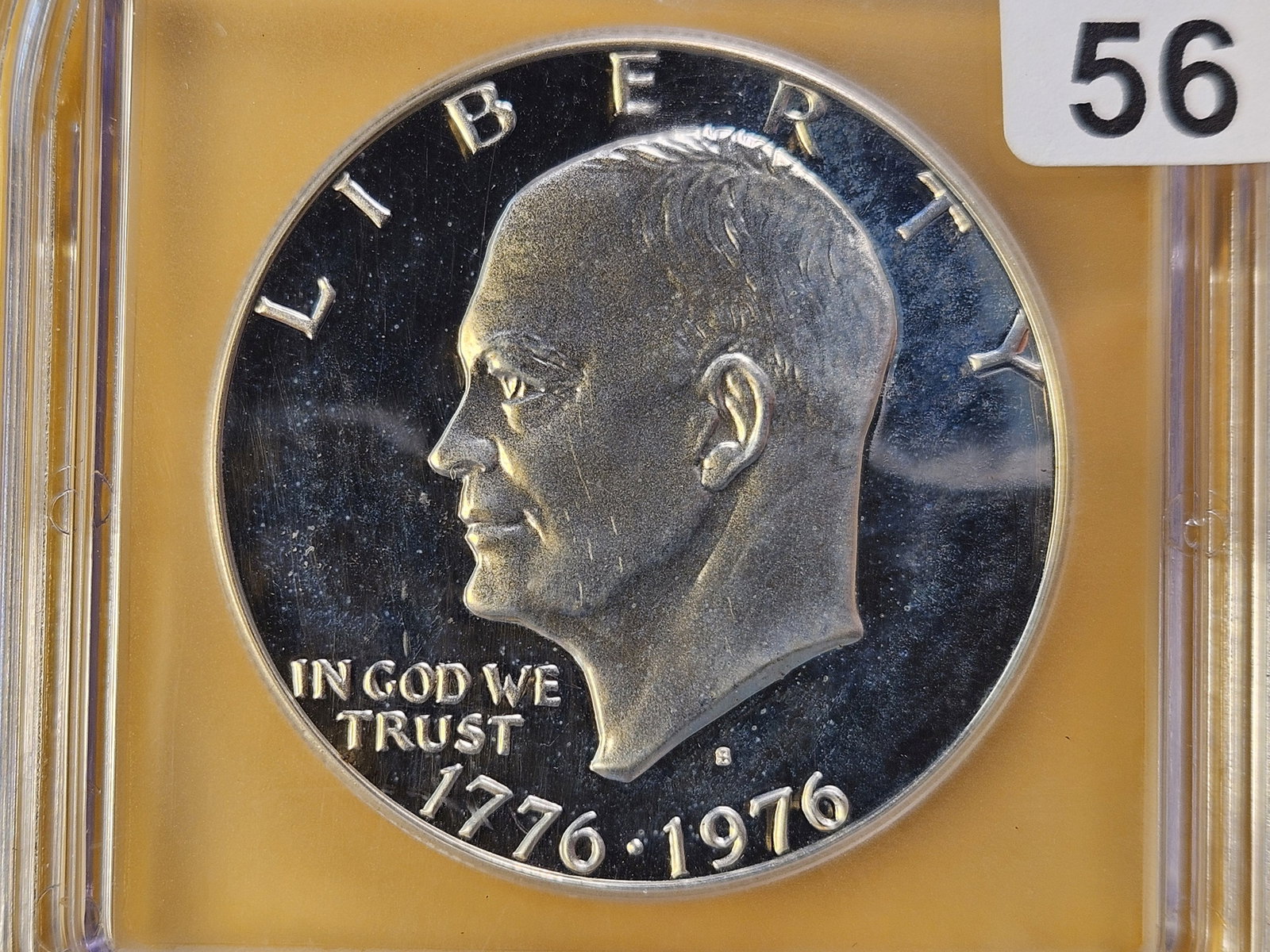 ICG 1976-S Eisenhower Silver Dollar in Proof 69 Deep Cameo (1 of 4)