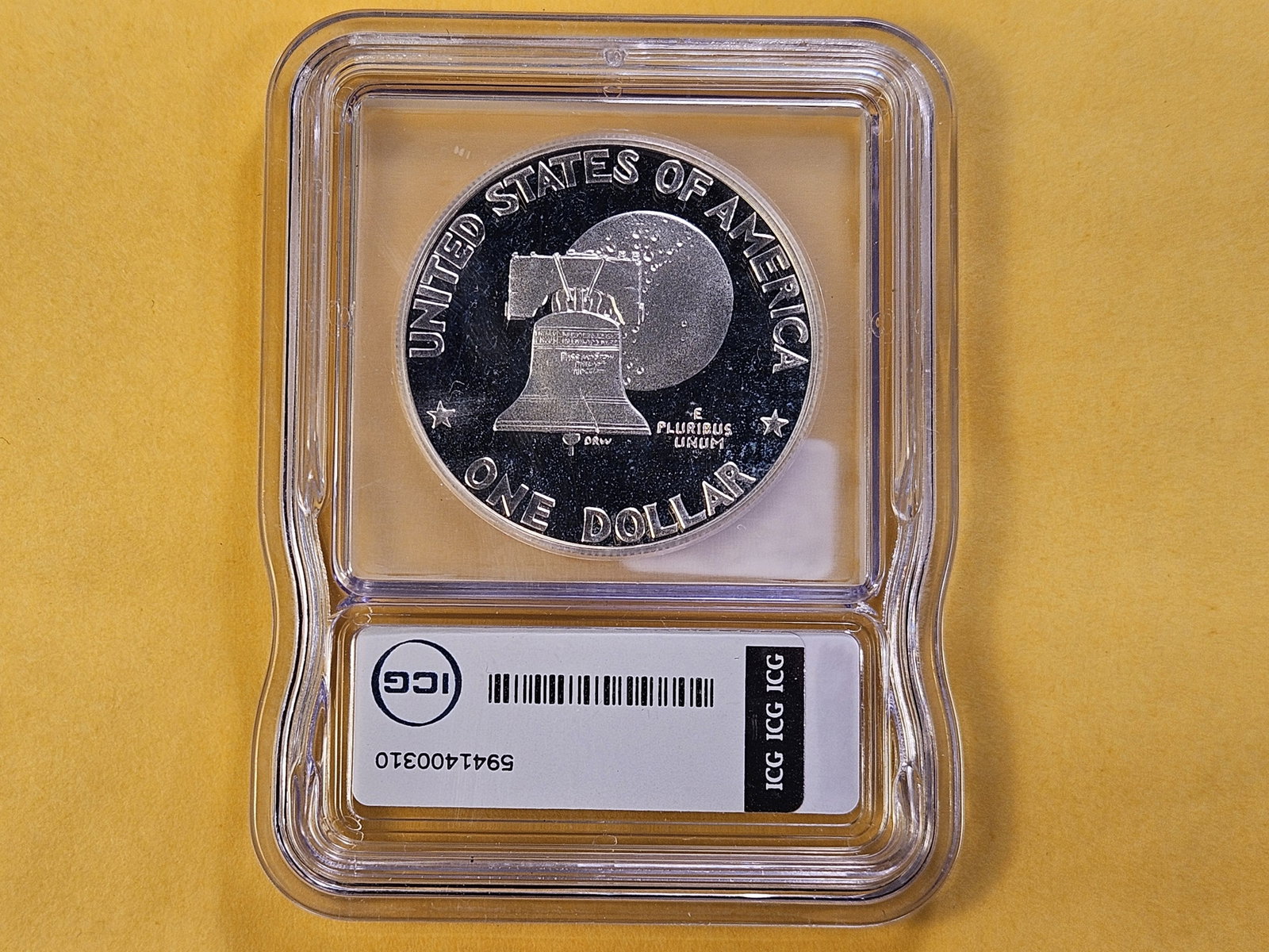 ICG 1976-S Eisenhower Silver Dollar in Proof 69 Deep Cameo - 3