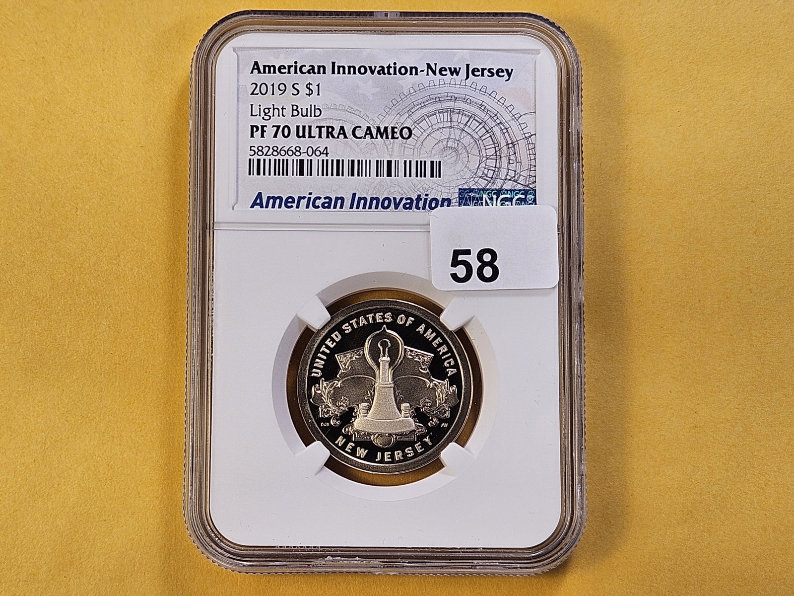 PERFECT GRADE! 2019-S American Innovation Dollar in Proof 70 Ultra Cameo - 2