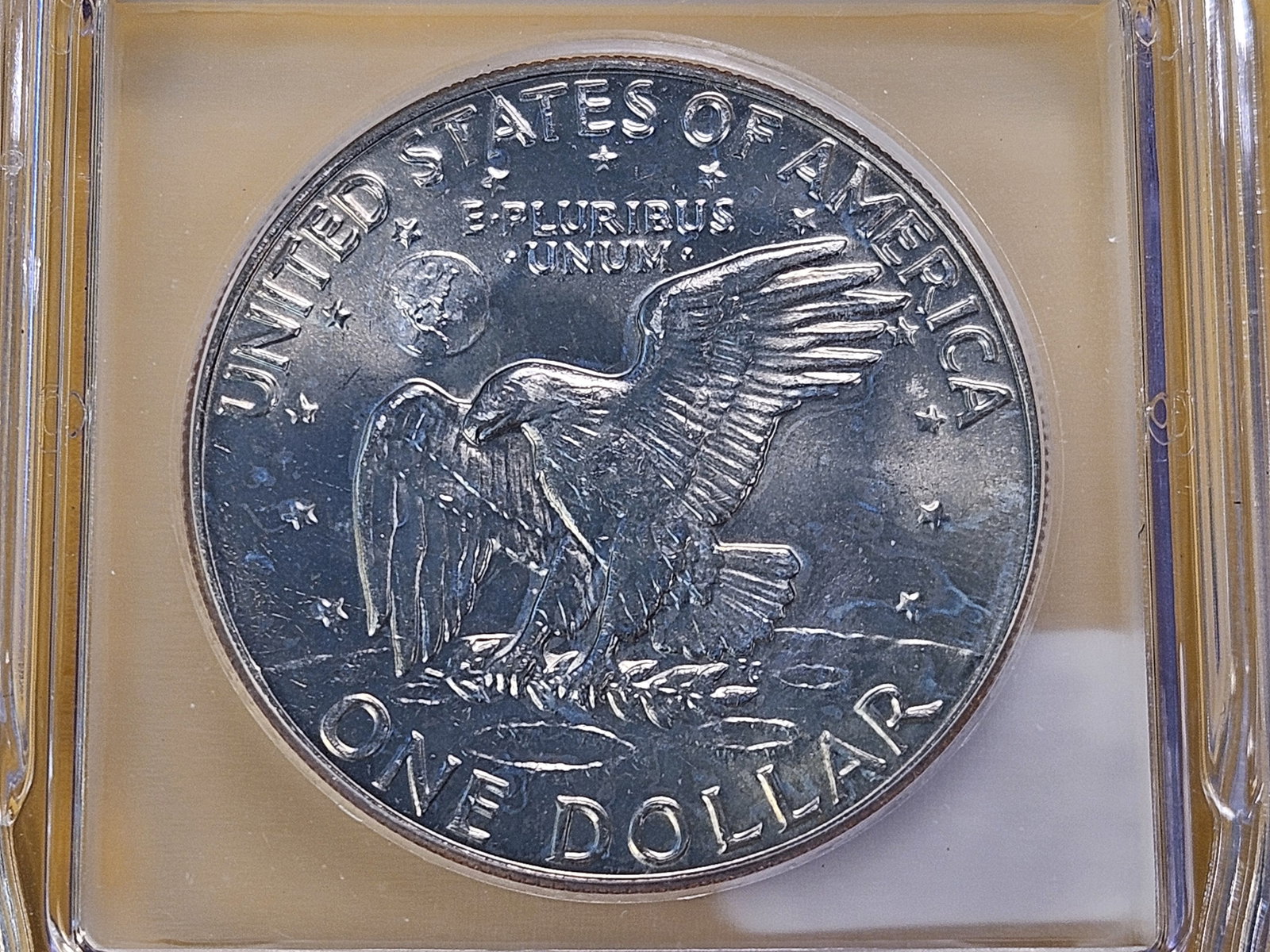 GEM! ICG 1977-D Eisenhower Dollar in Mint State 66 plus! - 4