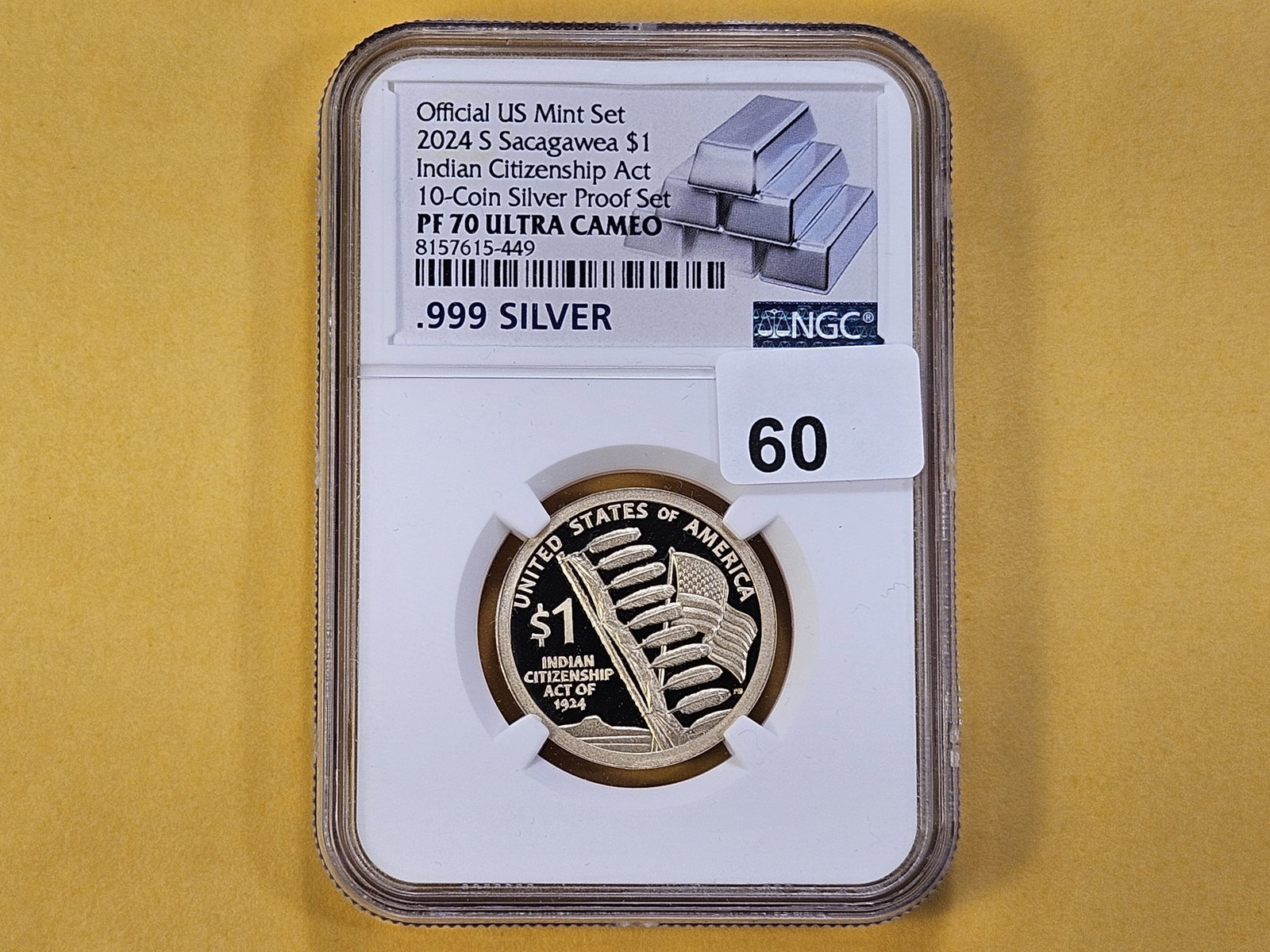 PERFECT GRADE! 2024-S Sacagawea Dollar in Proof 70 Ultra Cameo - 2