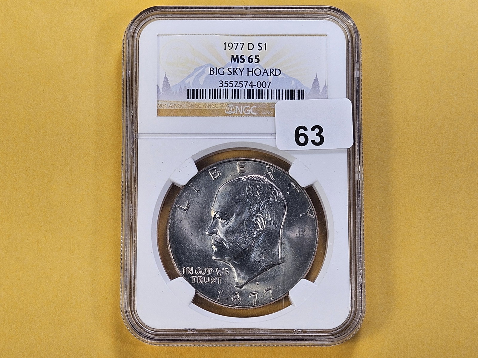 GEM! 1977-D Eisenhower Dollar in Mint State 65 - 2