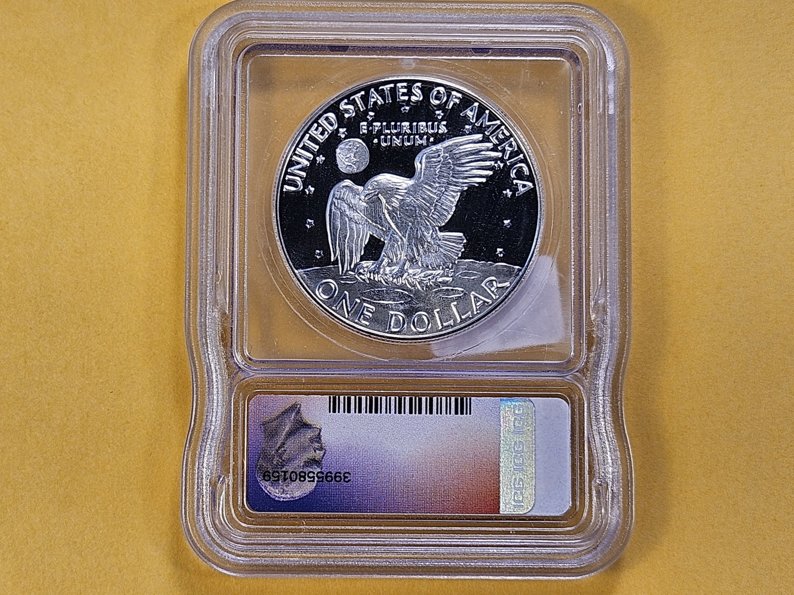 PERFECT GRADE! ICG 1974-S Eisenhower Dollar in Proof 70 Deep Cameo - 3