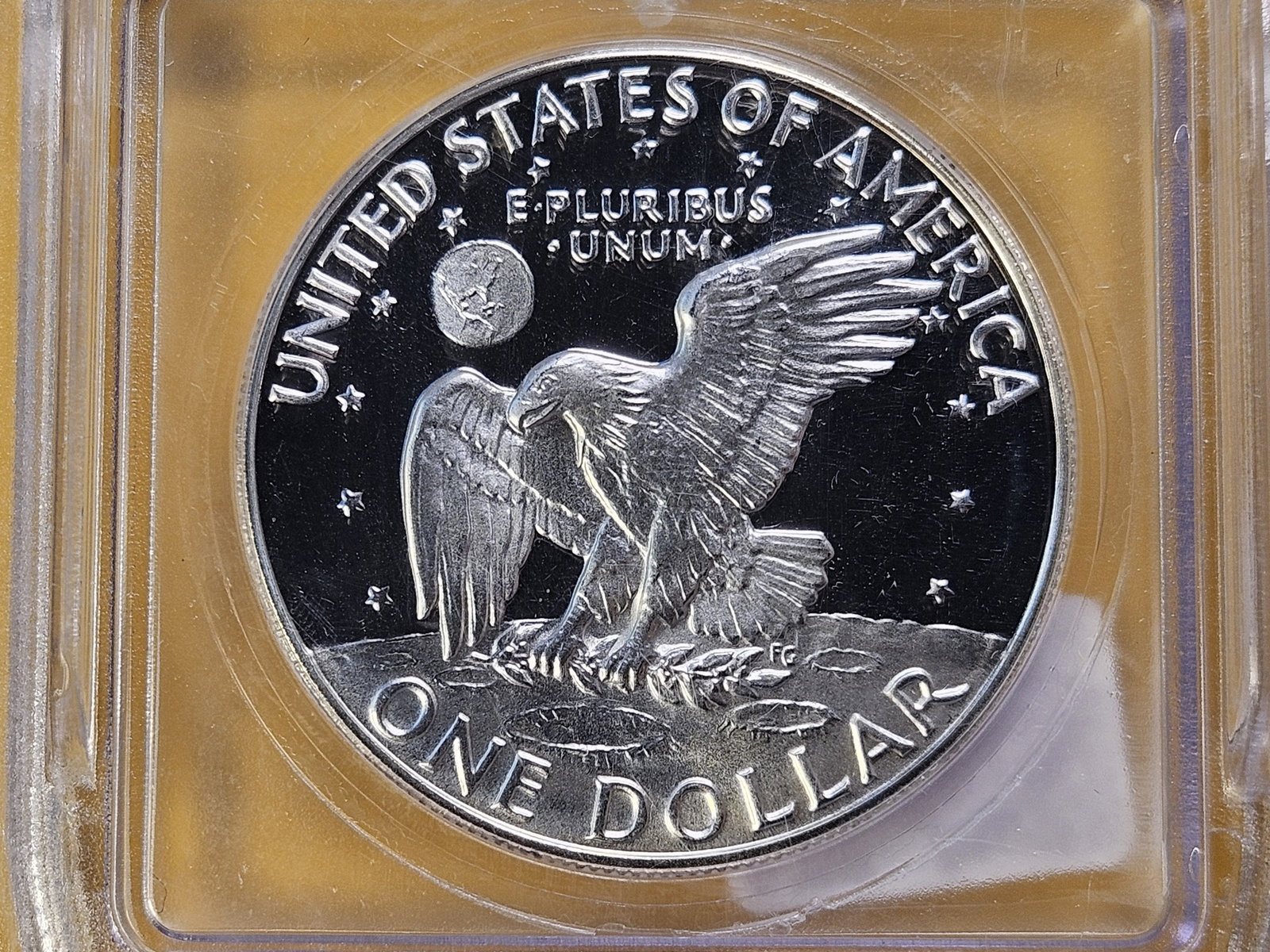 PERFECT GRADE! ICG 1974-S Eisenhower Dollar in Proof 70 Deep Cameo - 4
