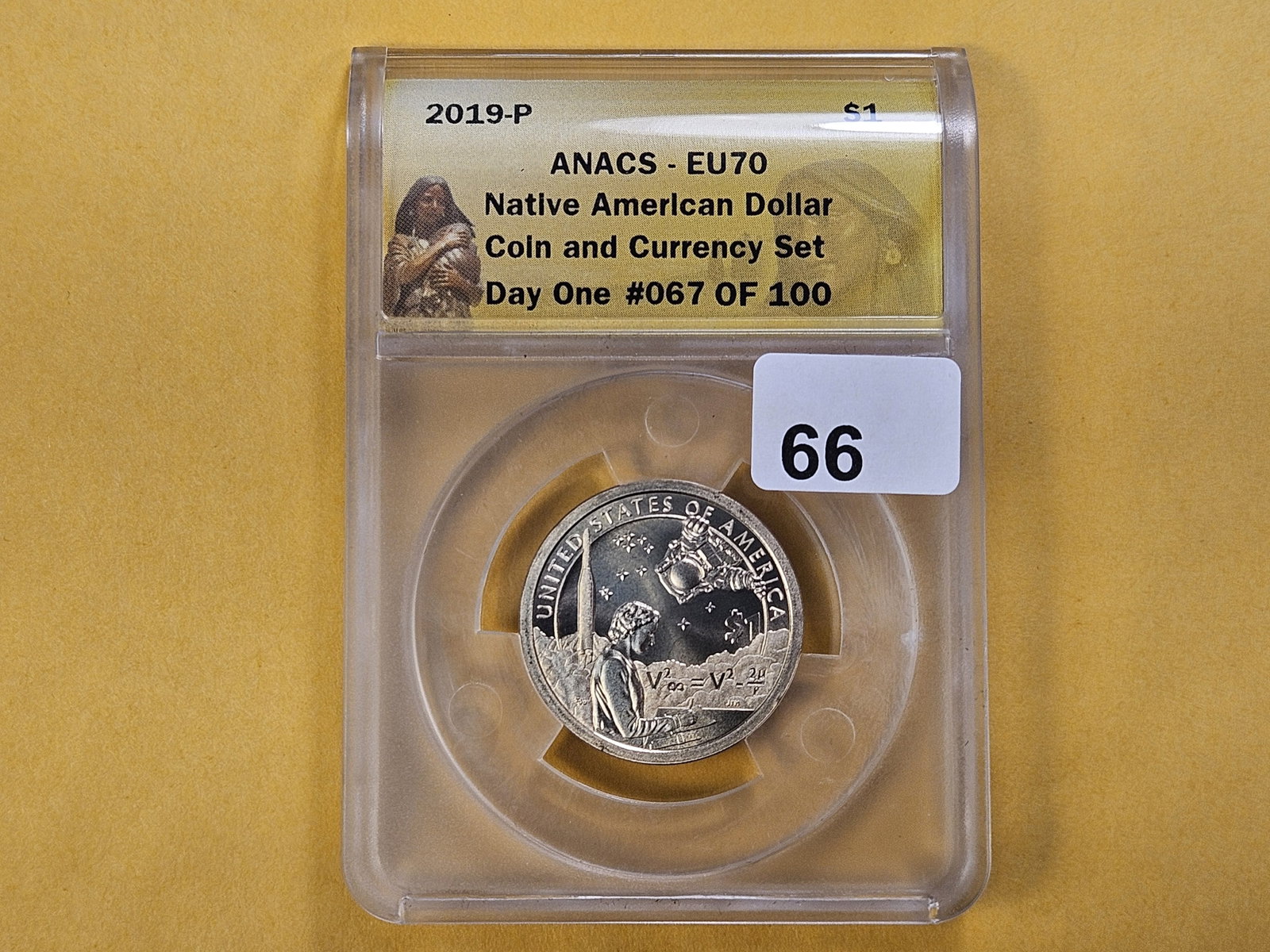 PERFECT GRADE! ANACS 2019 Sacagawea in Enhanced Uncirculated 70 - 2