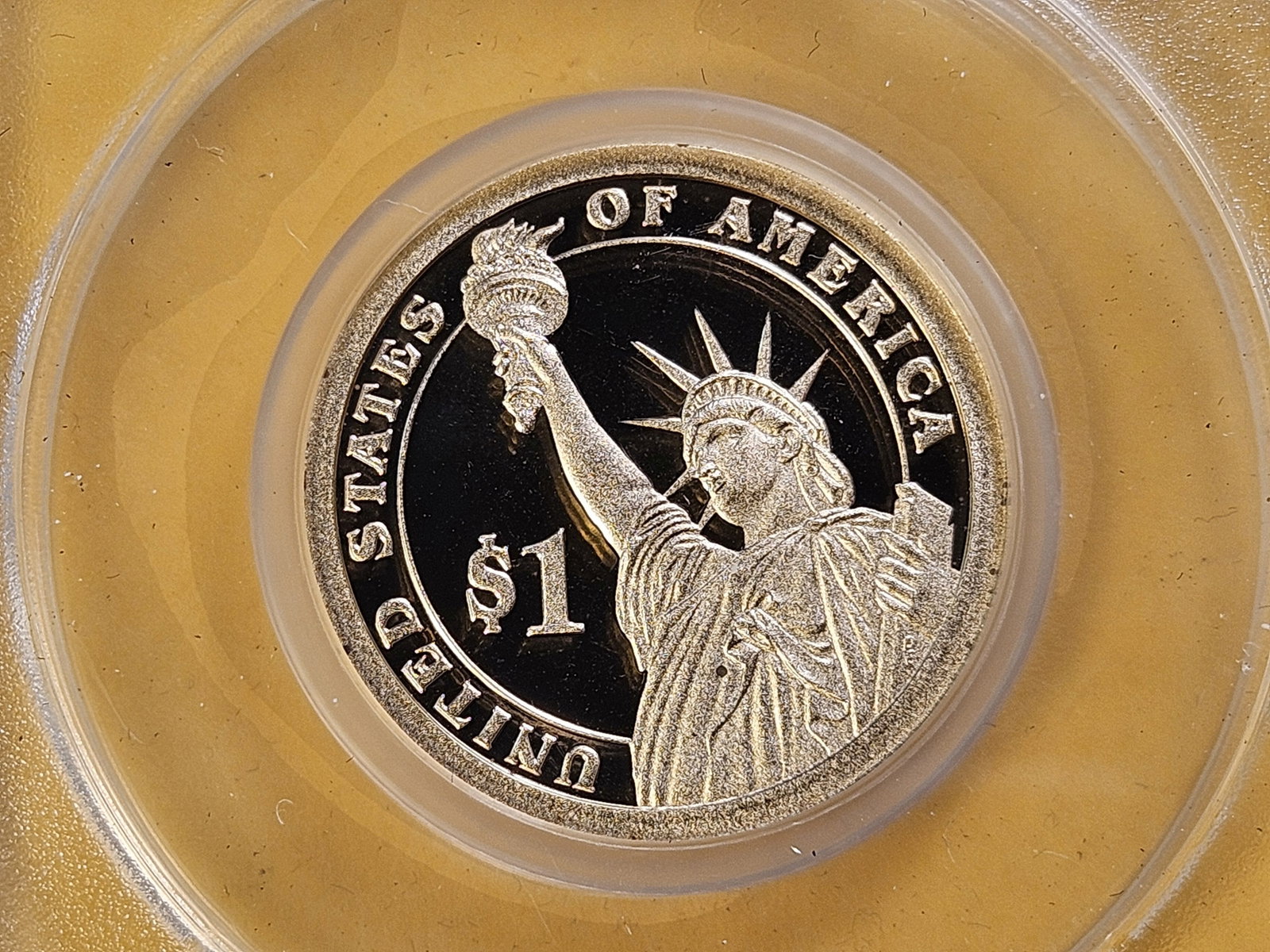 PERFECT GRADES! Two ANACS 2014-S Presidential Dollars in Proof 70 Deep Cameo - 5