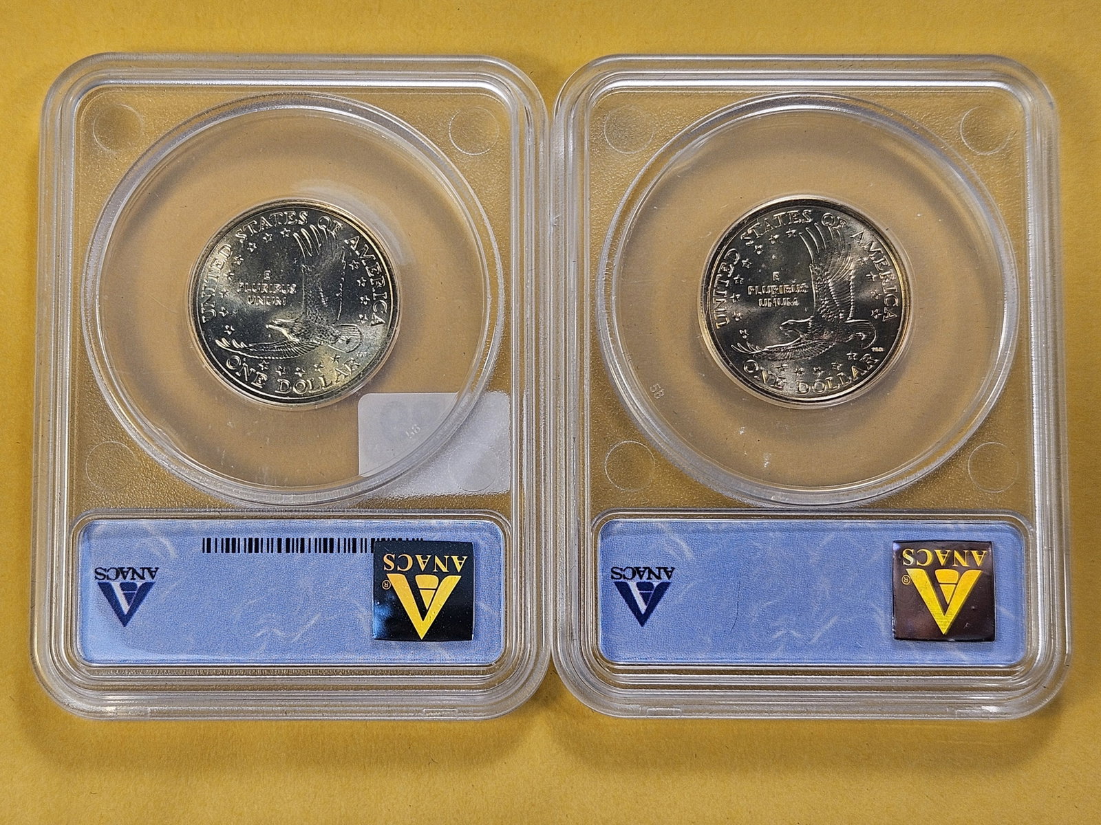 SUPERB GEM! Two ANACS Sacagawea Dollars in Mint State 67 - 4