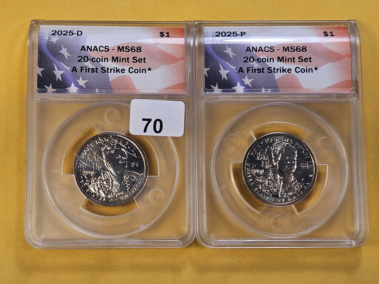 SUPERB GEM! Two ANACS Sacagawea Dollars in Mint State 68 (1 of 6)