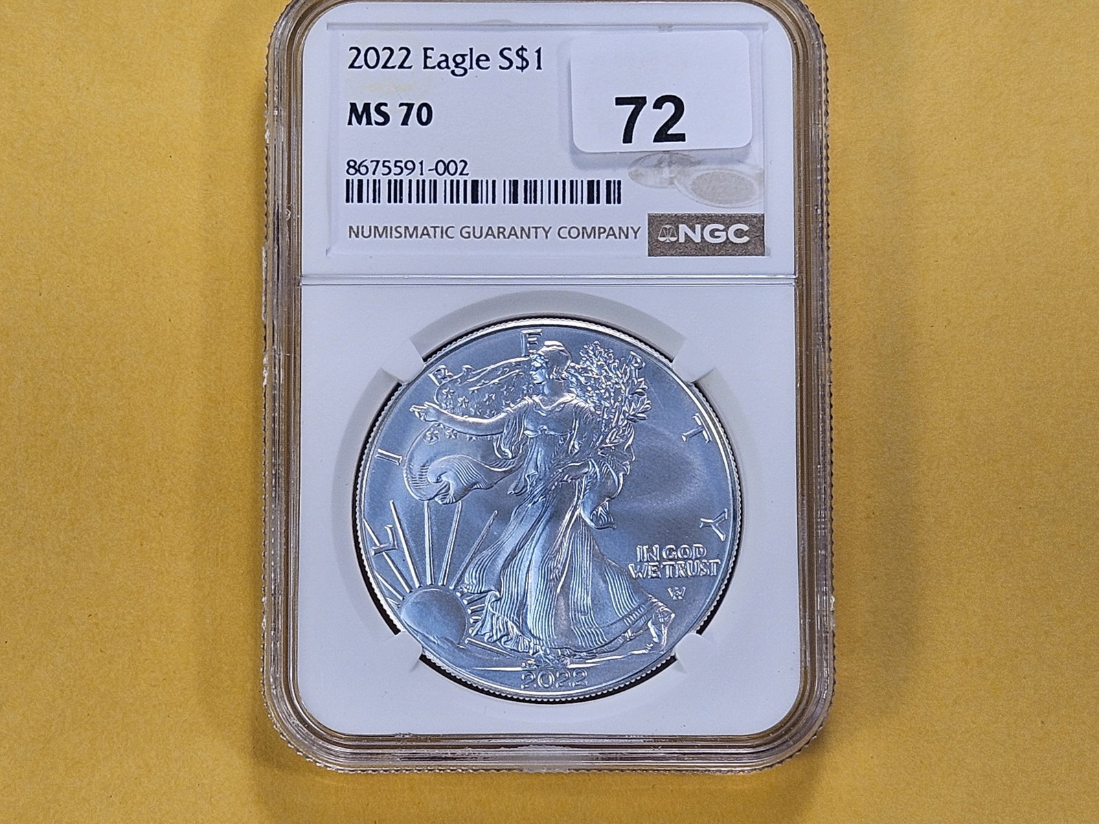 PERFECT GRADE! 2022 American Silver Eagle in Mint State 70 - 2
