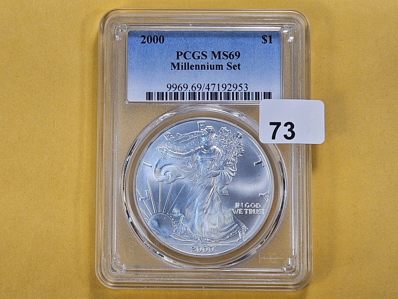 SUPERB GEM! 2000 American Silver Eagle in Mint State 69 - 2