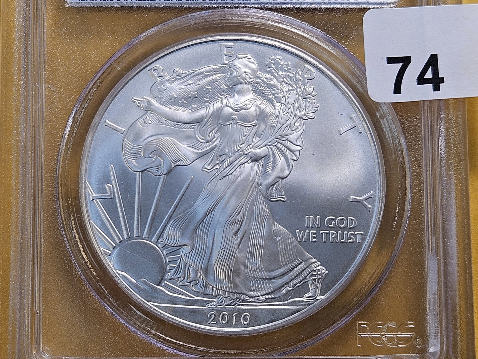 SUPERB GEM! PCGS 2010 American Silver Eagle in Mint State 69: Almost Perfect! In First Strike Holder