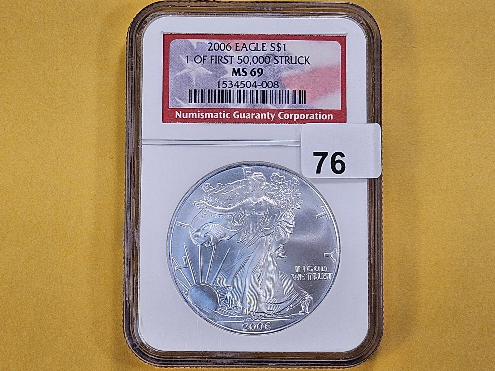 SUPERB GEM! NGC 2006 American Silver Eagle in Mint State 69 - 2