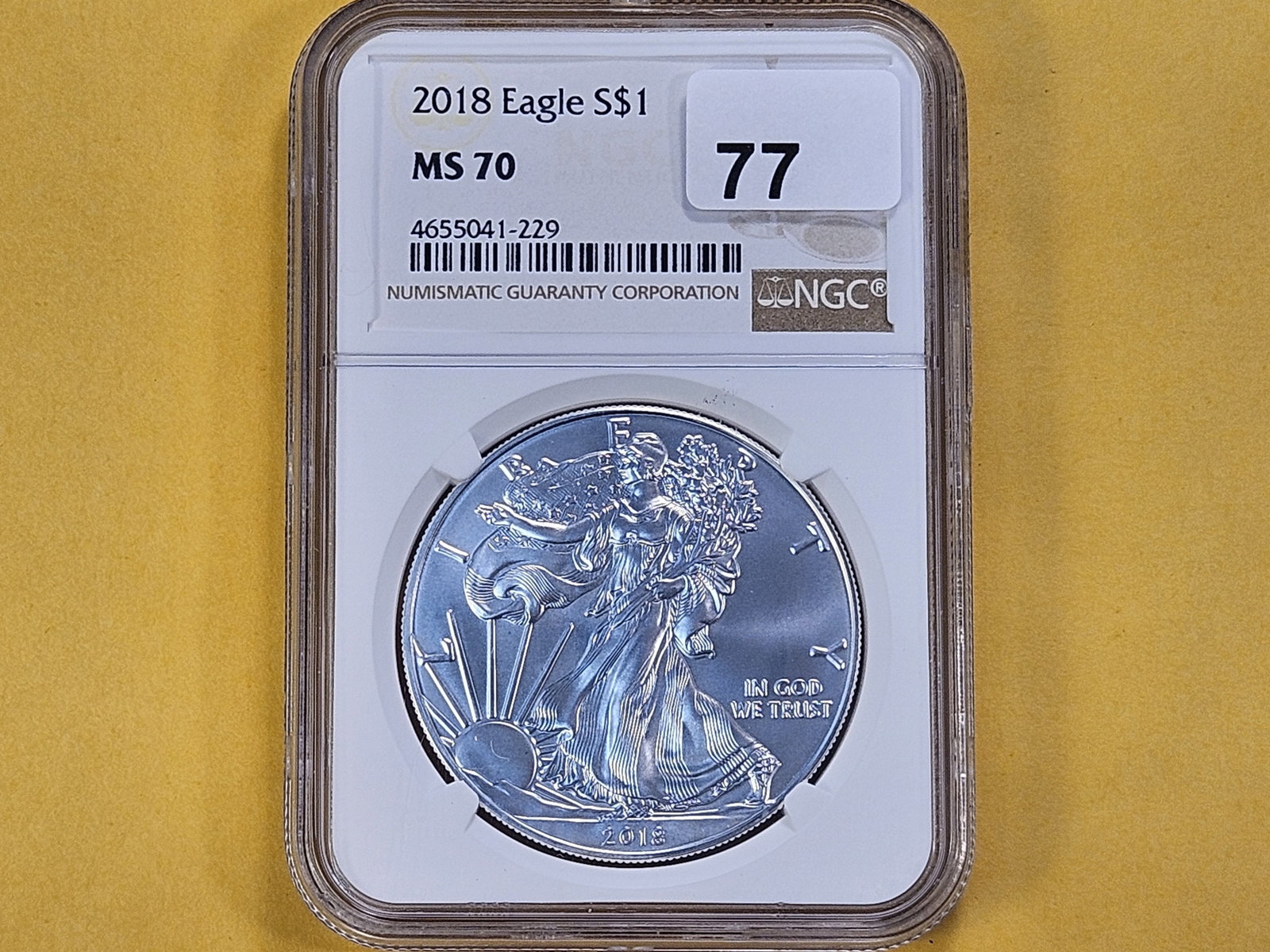PERFECT GRADE! 2018 American Silver Eagle in Mint State 70 - 2