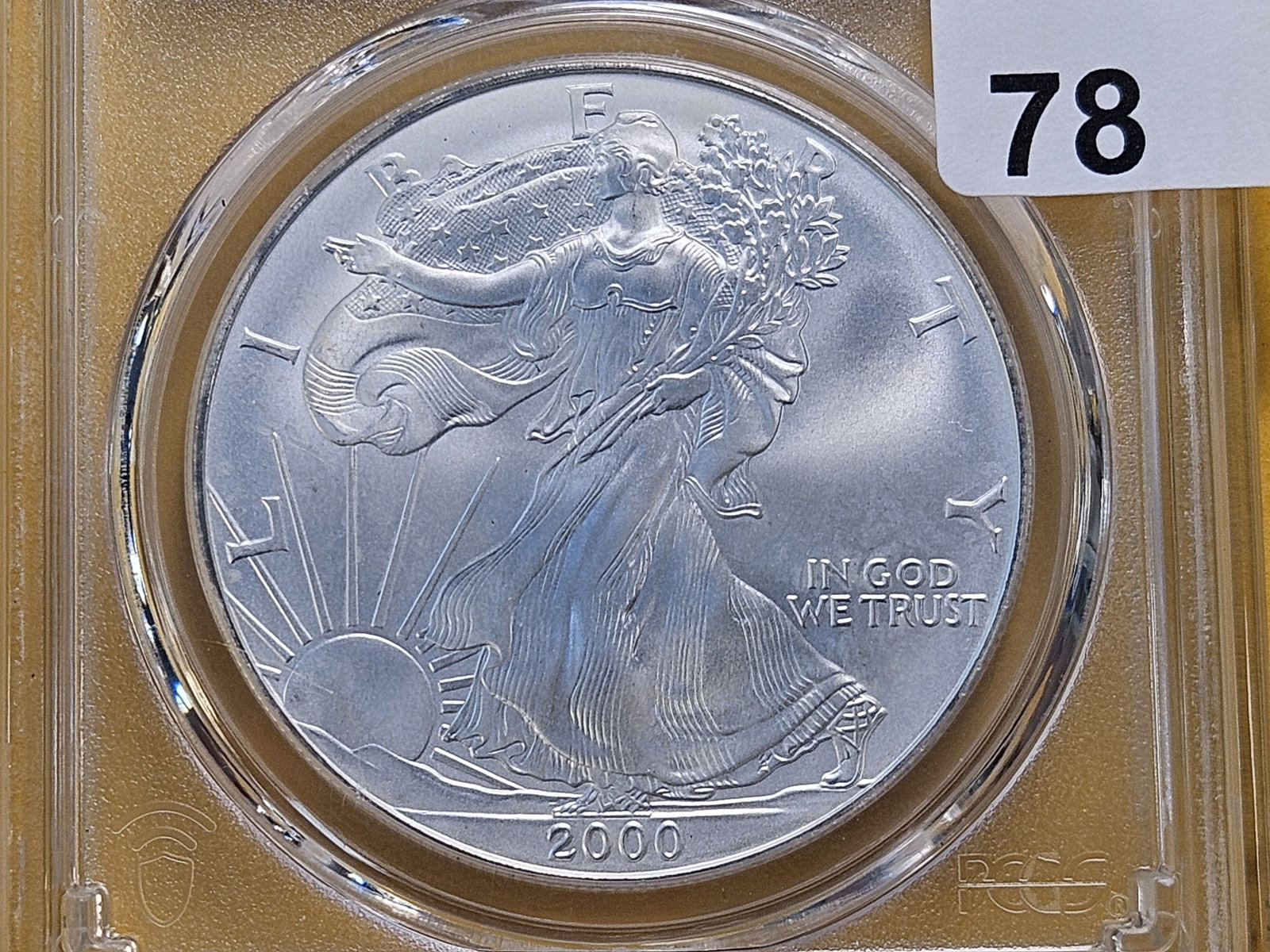 SUPERB GEM! 2000 American Silver Eagle in Mint State 68: Millennium Issue!