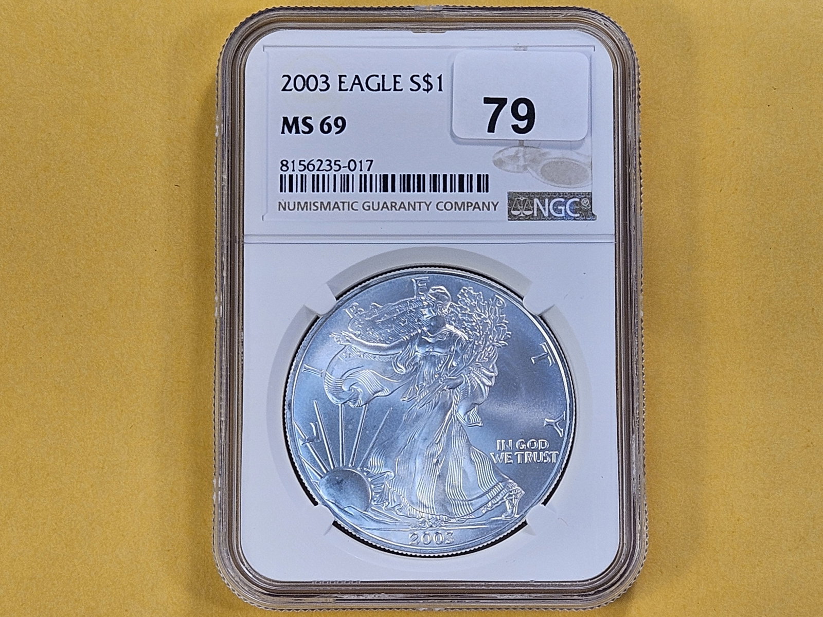 SUPERB GEM! 2003 American Silver Eagle in Mint State 69 - 2