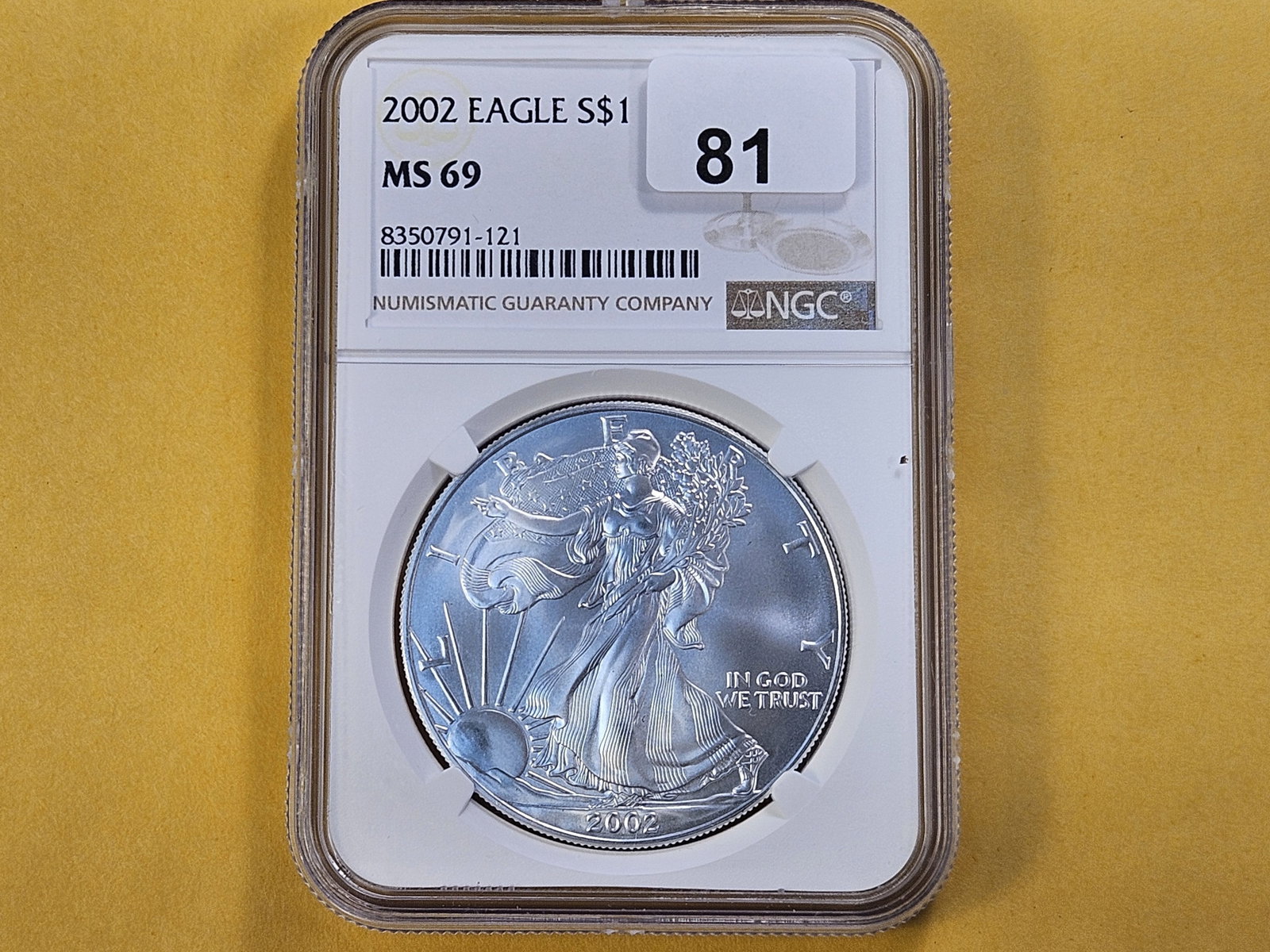SUPERB GEM! 2002 American Silver Eagle in Mint State 69 - 2