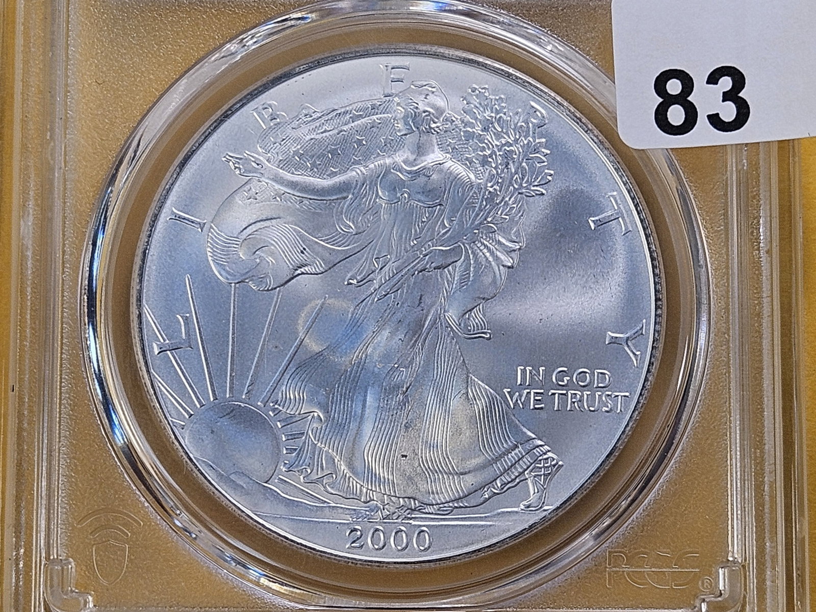 SUPERB GEM! 2000 American Silver Eagle in Mint State 68: Millennium Issue!