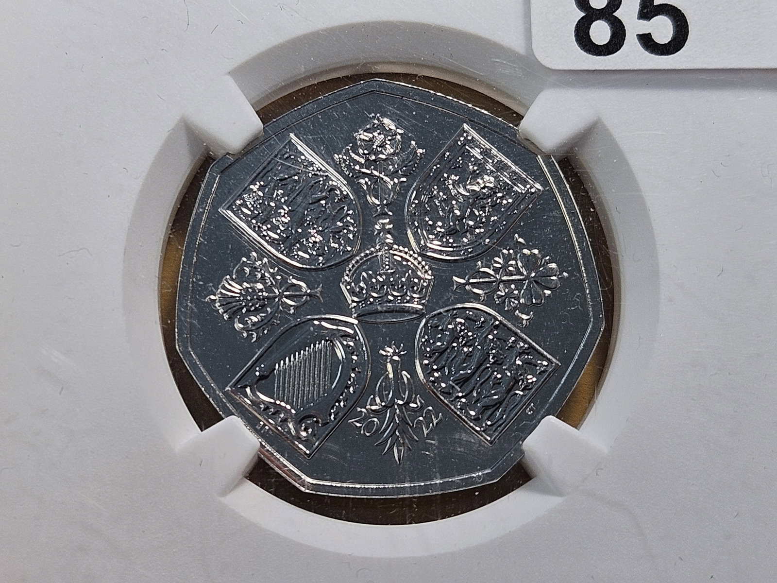 SUPERB GEM! 2022 Great Britain 50 Pence in Mint State 68 Deep Mirror Proof Like: Life and Legacy of the Queen. In First Release Holder