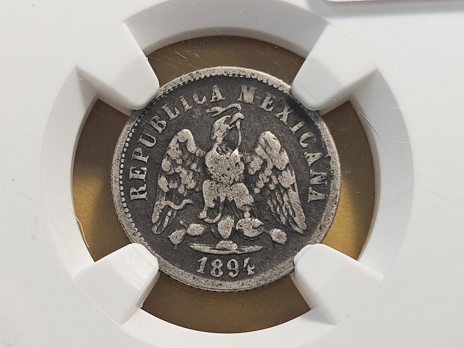 NGC 1894 Mexico Silver 10 Centavos in Very Fine 25: KM# 403.10